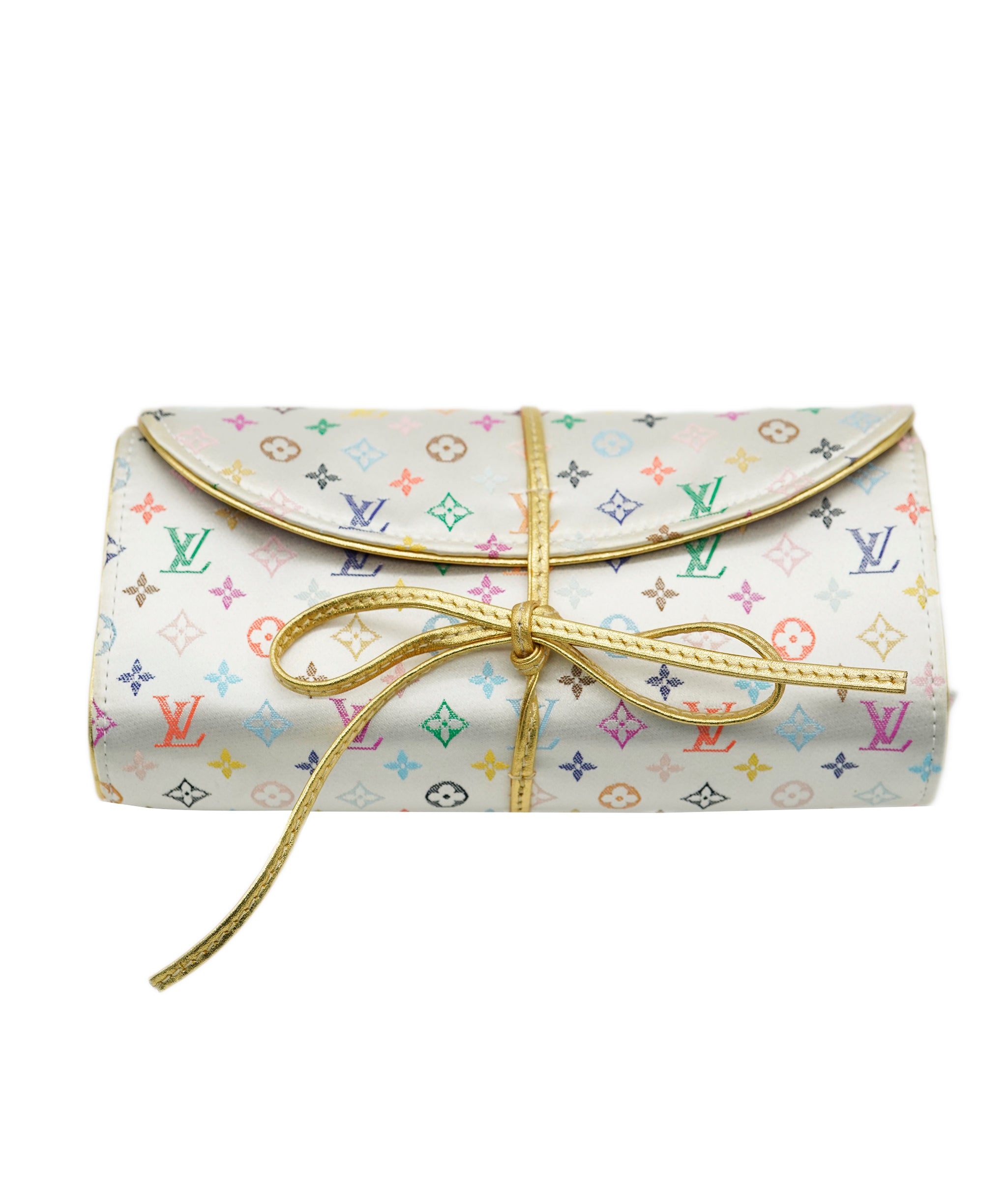 LOUIS VUITTON Multicolor Trousse Bijou Pliable Box White M92047 LV Auth 74441A DBXS1739