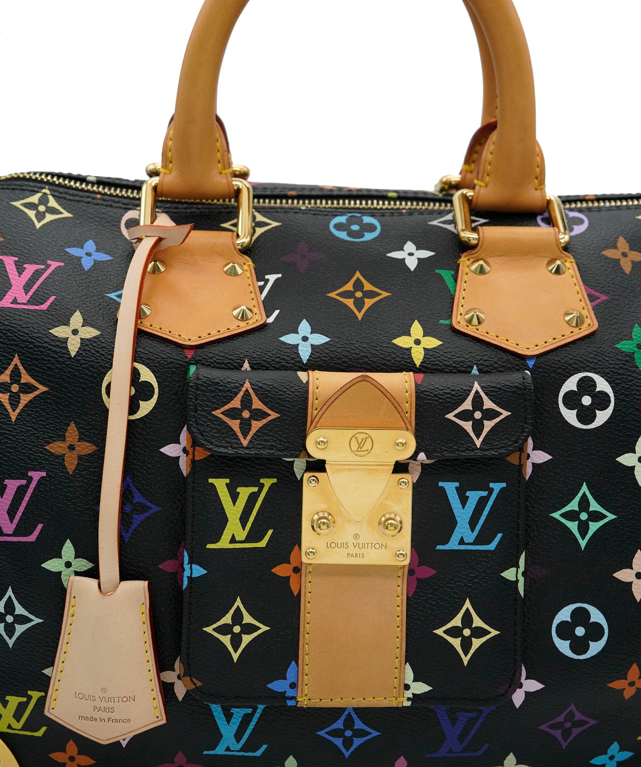 LOUIS VUITTON Monogram Multicolor Speedy 30 Hand Bag Black - DBXS1744