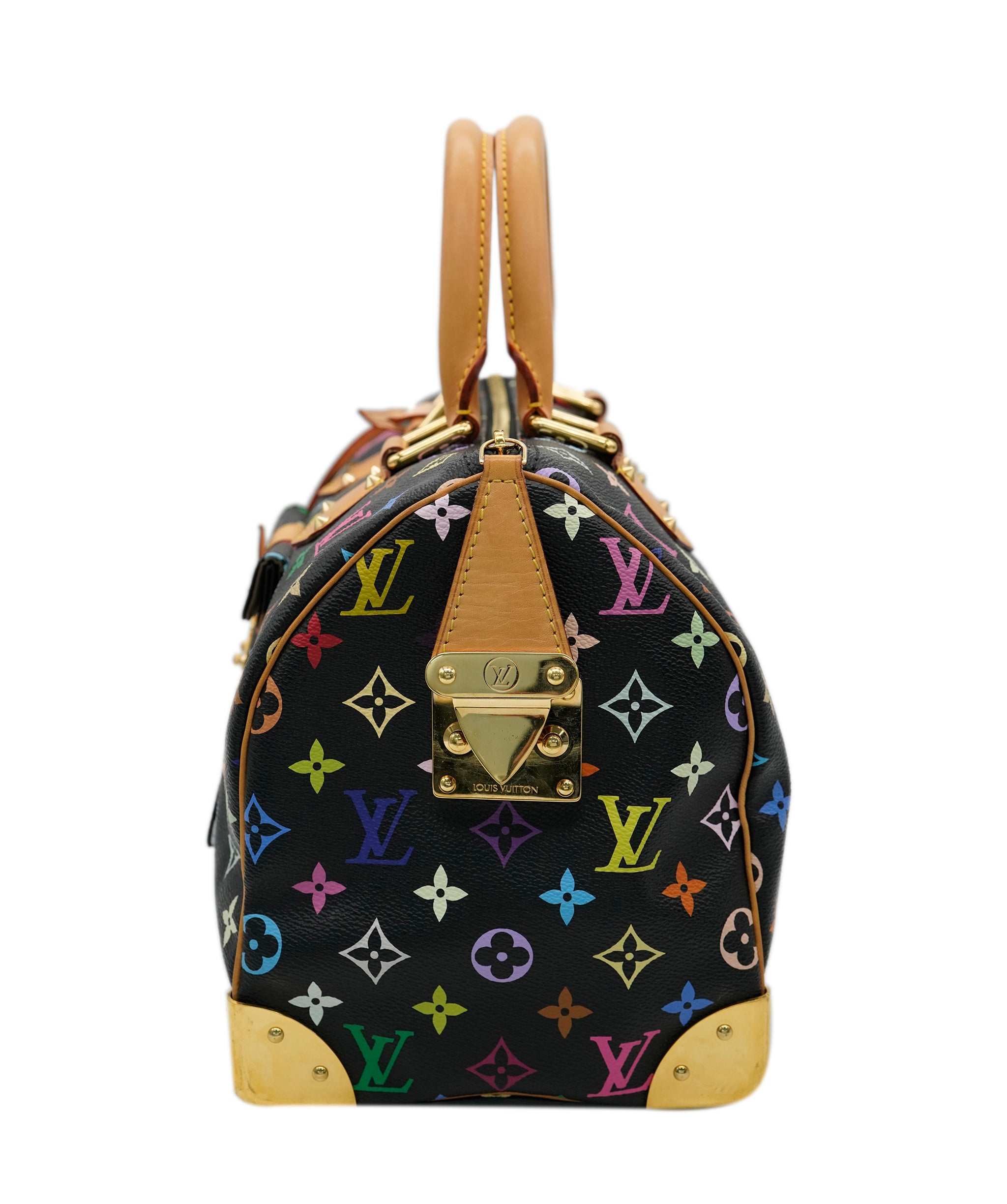 LOUIS VUITTON Monogram Multicolor Speedy 30 Hand Bag Black - DBXS1744