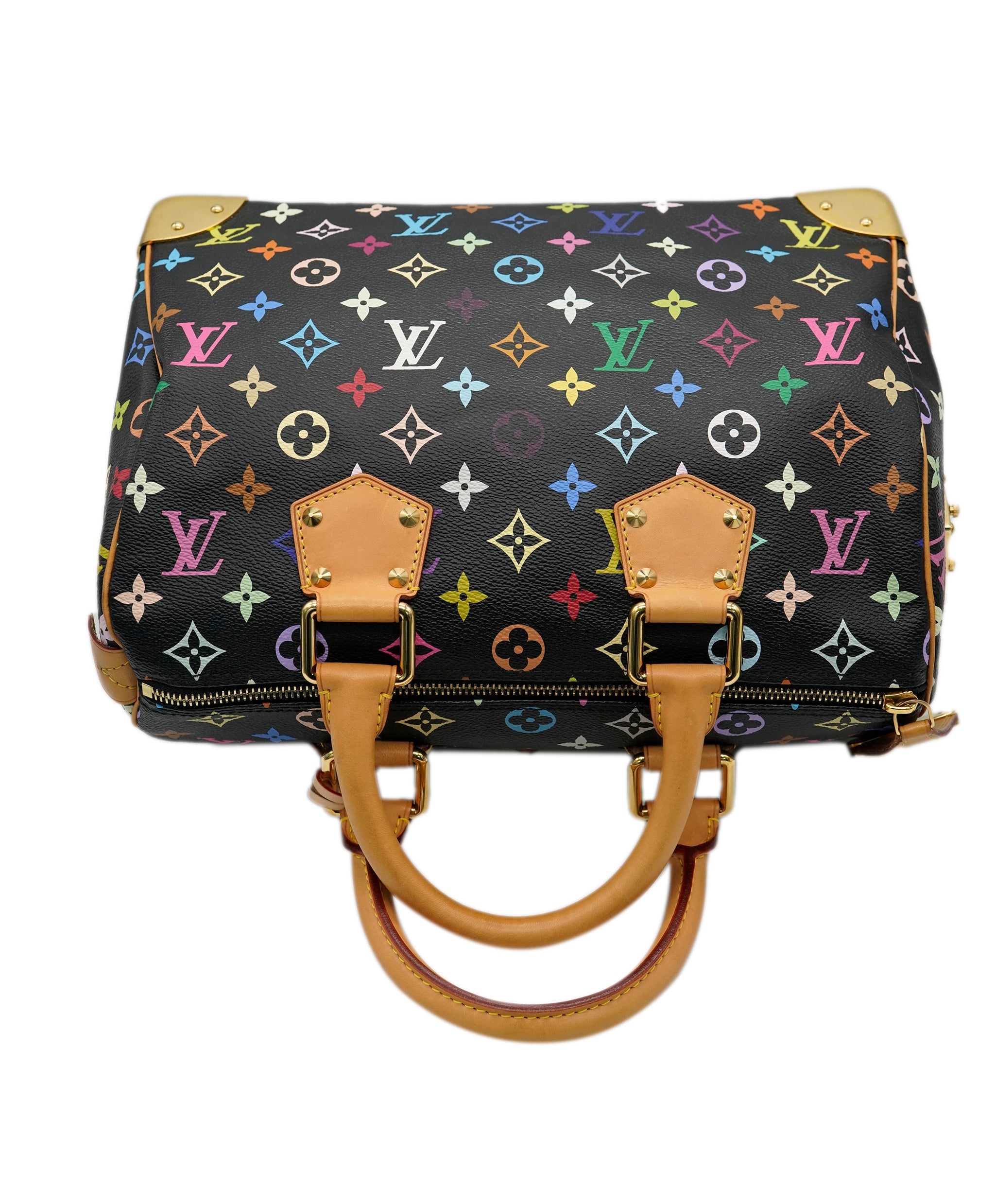 LOUIS VUITTON Monogram Multicolor Speedy 30 Hand Bag Black - DBXS1744