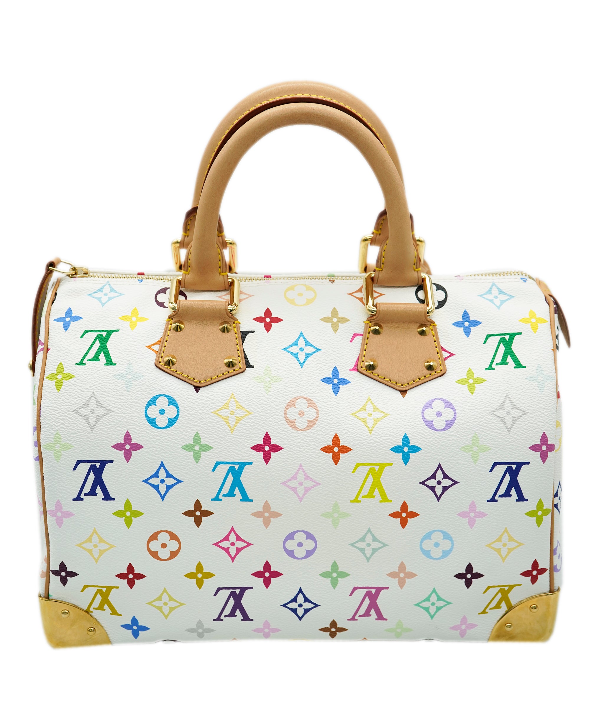 LOUIS VUITTON Monogram Multicolor Speedy 30 Hand Bag White M92643 LV Auth 90665A DBXS1743