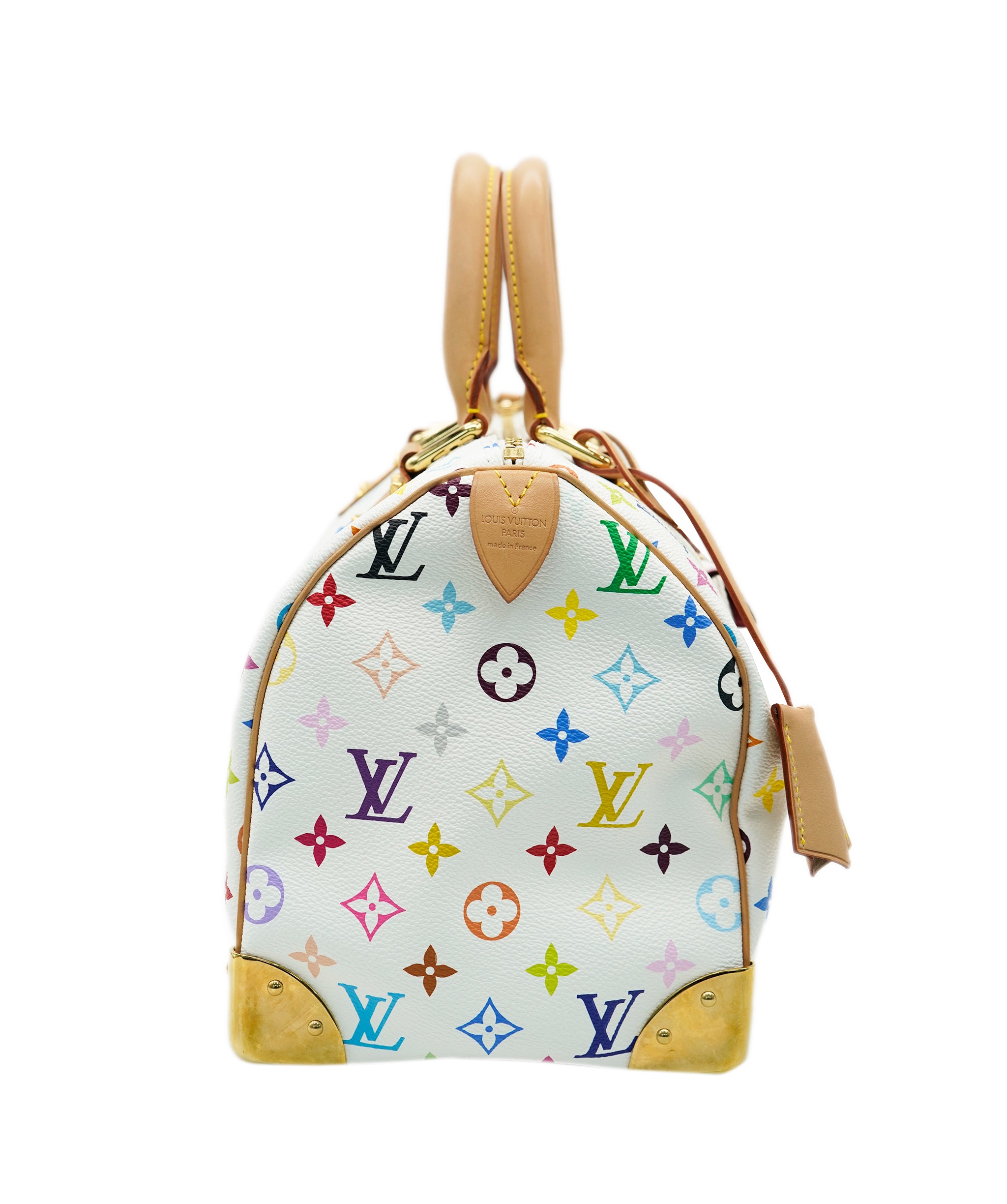 LOUIS VUITTON Monogram Multicolor Speedy 30 Hand Bag White M92643 LV Auth 90665A DBXS1743