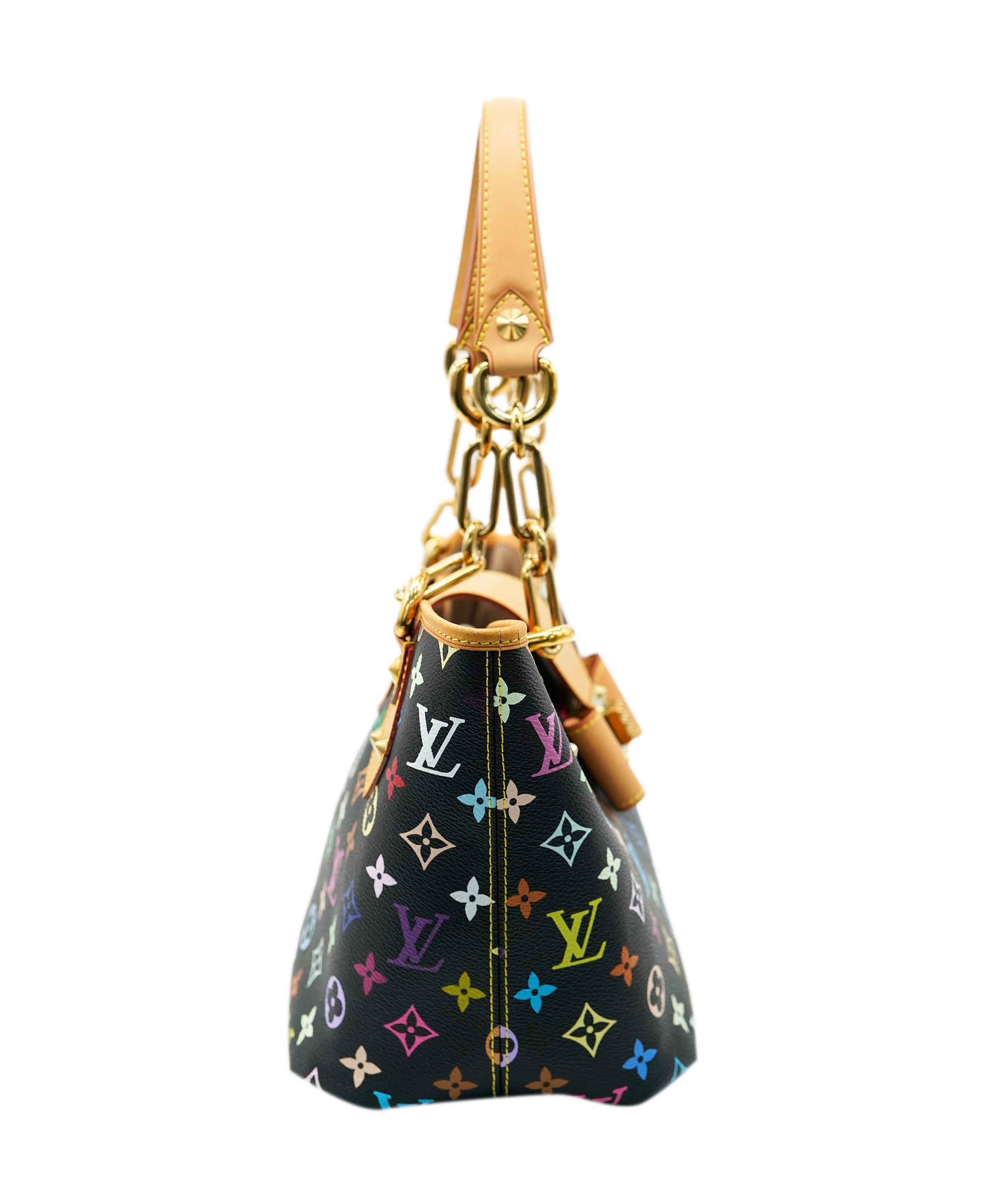 LOUIS VUITTON Monogram Multicolor Annie MM Shoulder Bag Black M40308 Auth 62902A DBXS1747