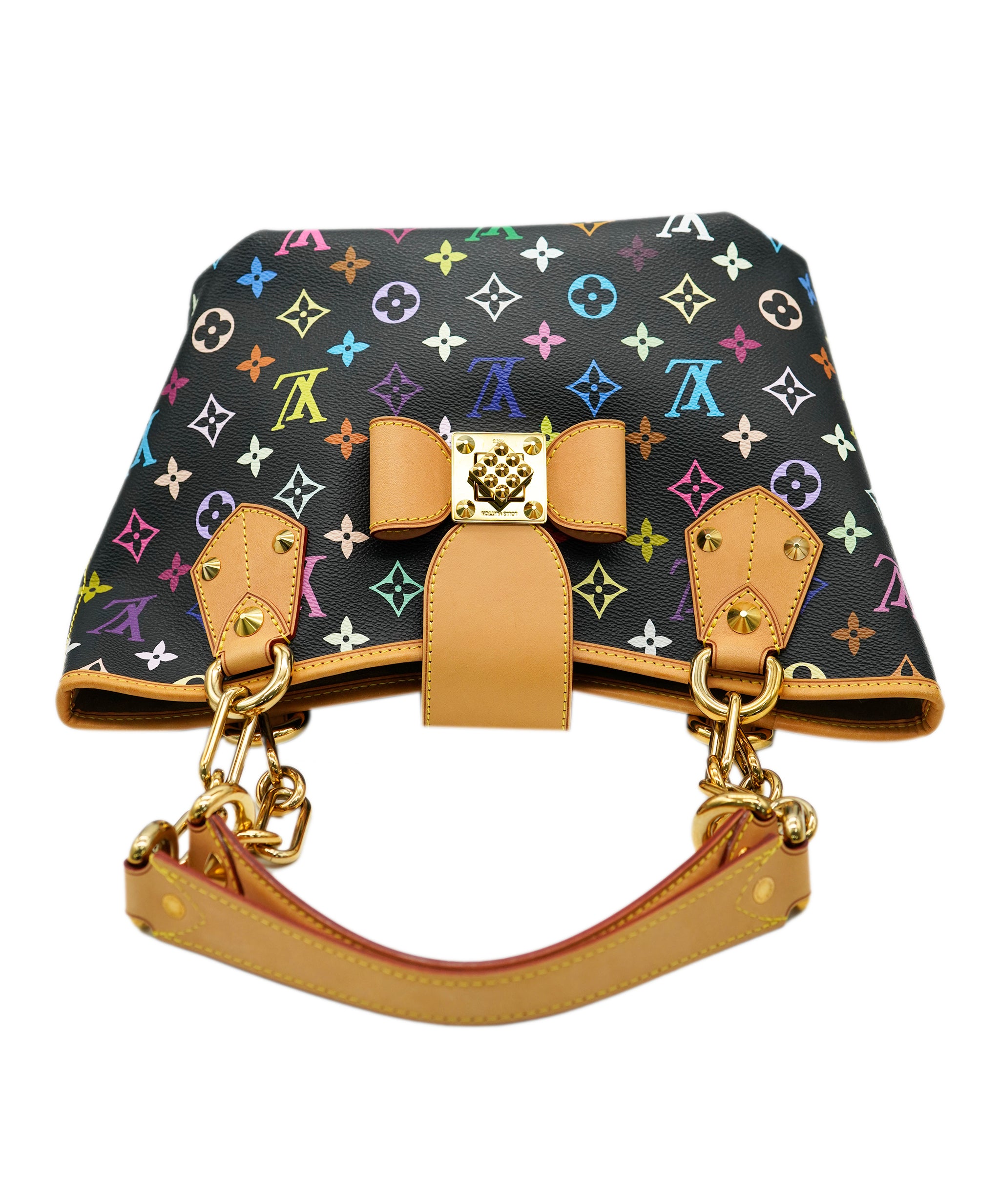 LOUIS VUITTON Monogram Multicolor Annie MM Shoulder Bag Black M40308 Auth 62902A DBXS1747