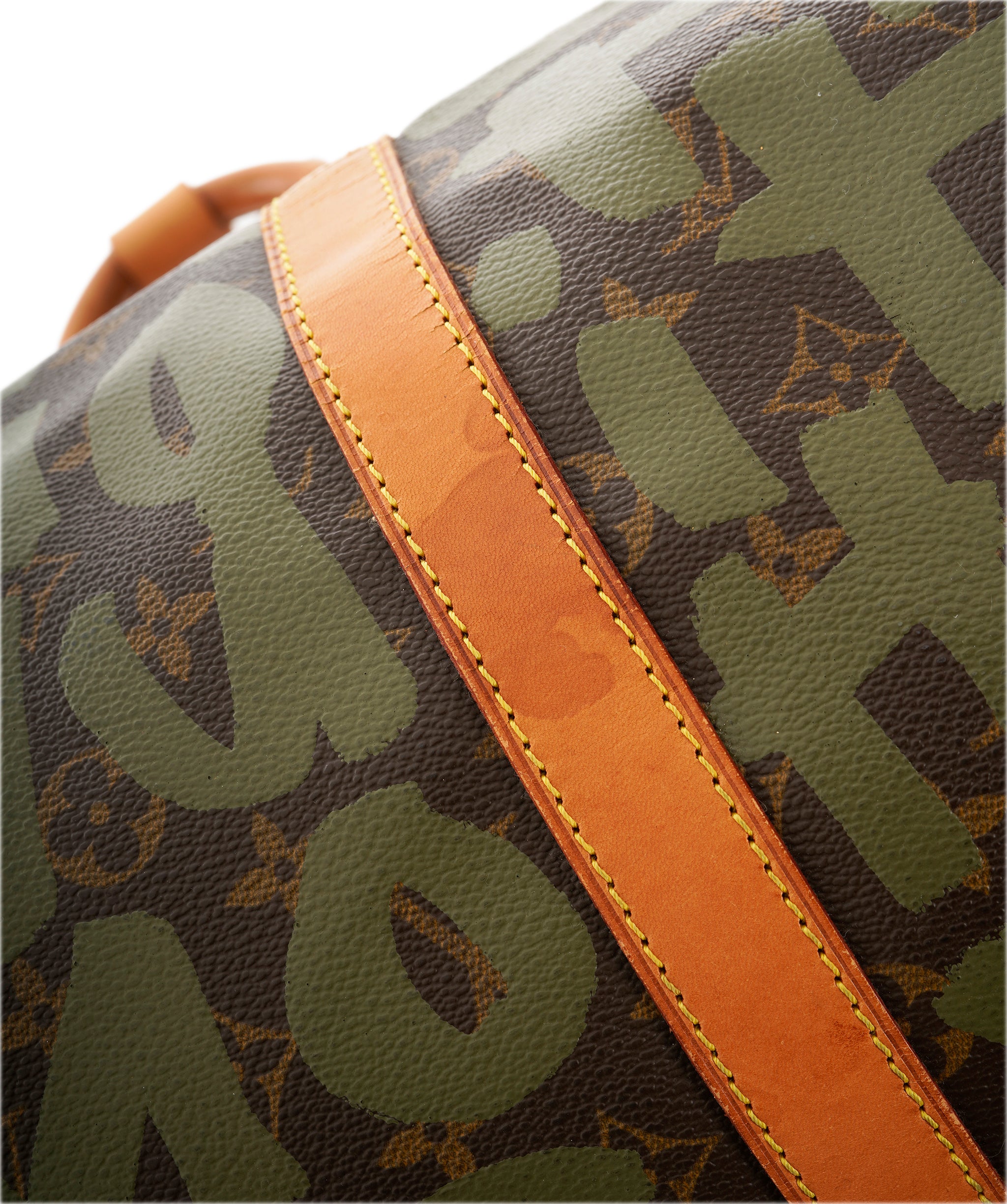 LOUIS VUITTON Monogram Khaki Graffiti Keepall 50 Boston Bag - DBXS1751