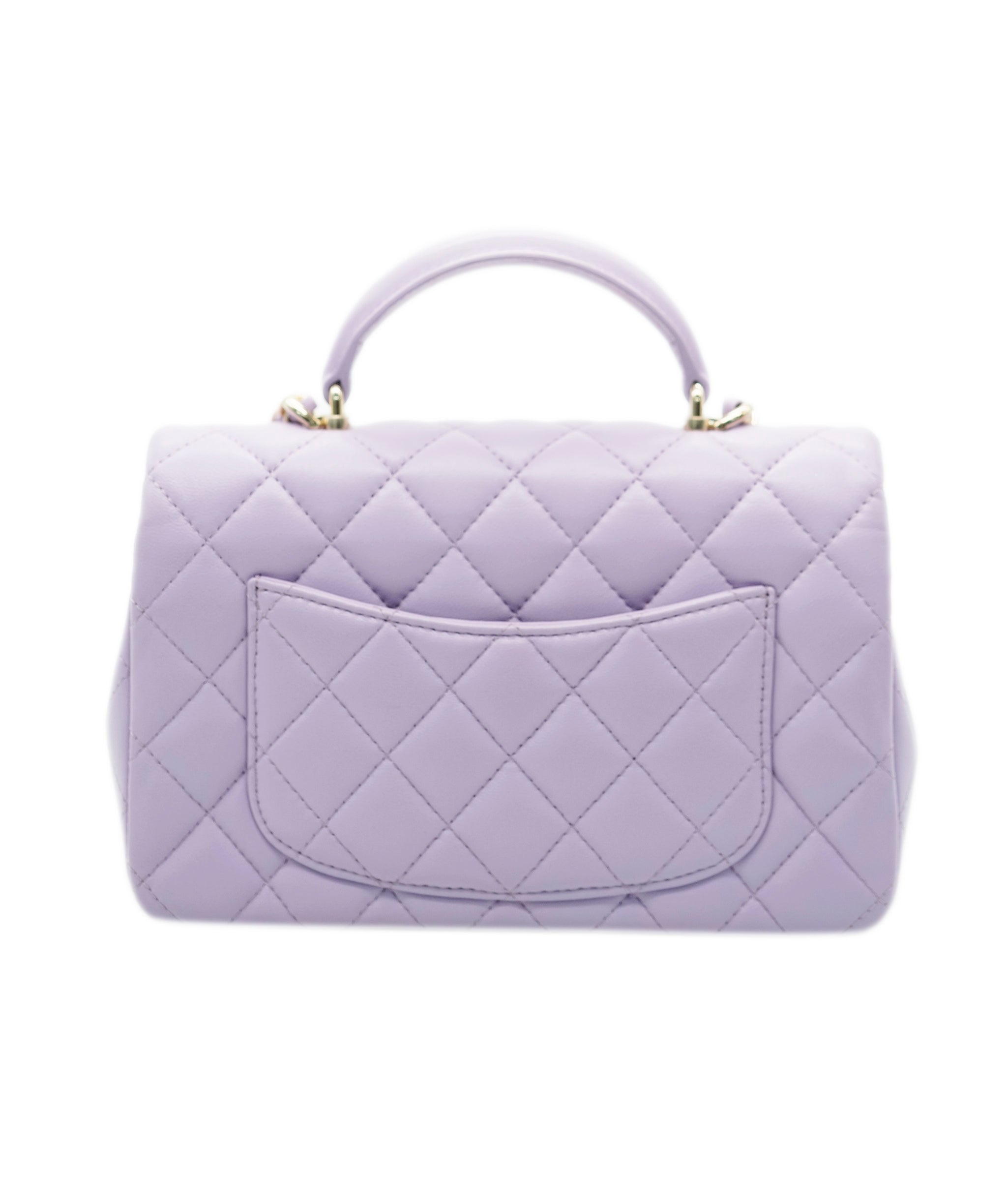 Chanel light purple top handle mini  AVL1487