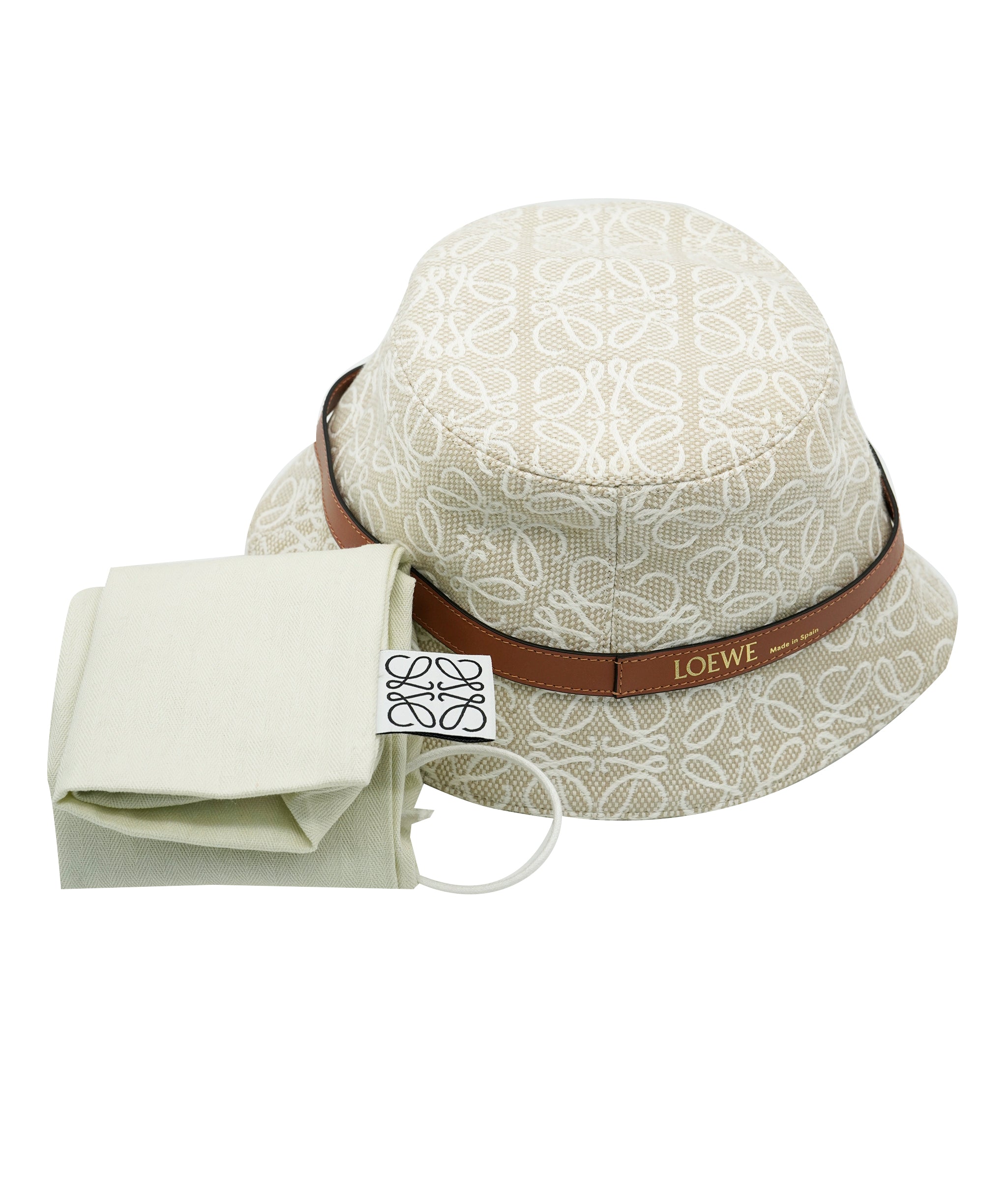 Loewe Beige Logo Bucket Hat  ALL0843