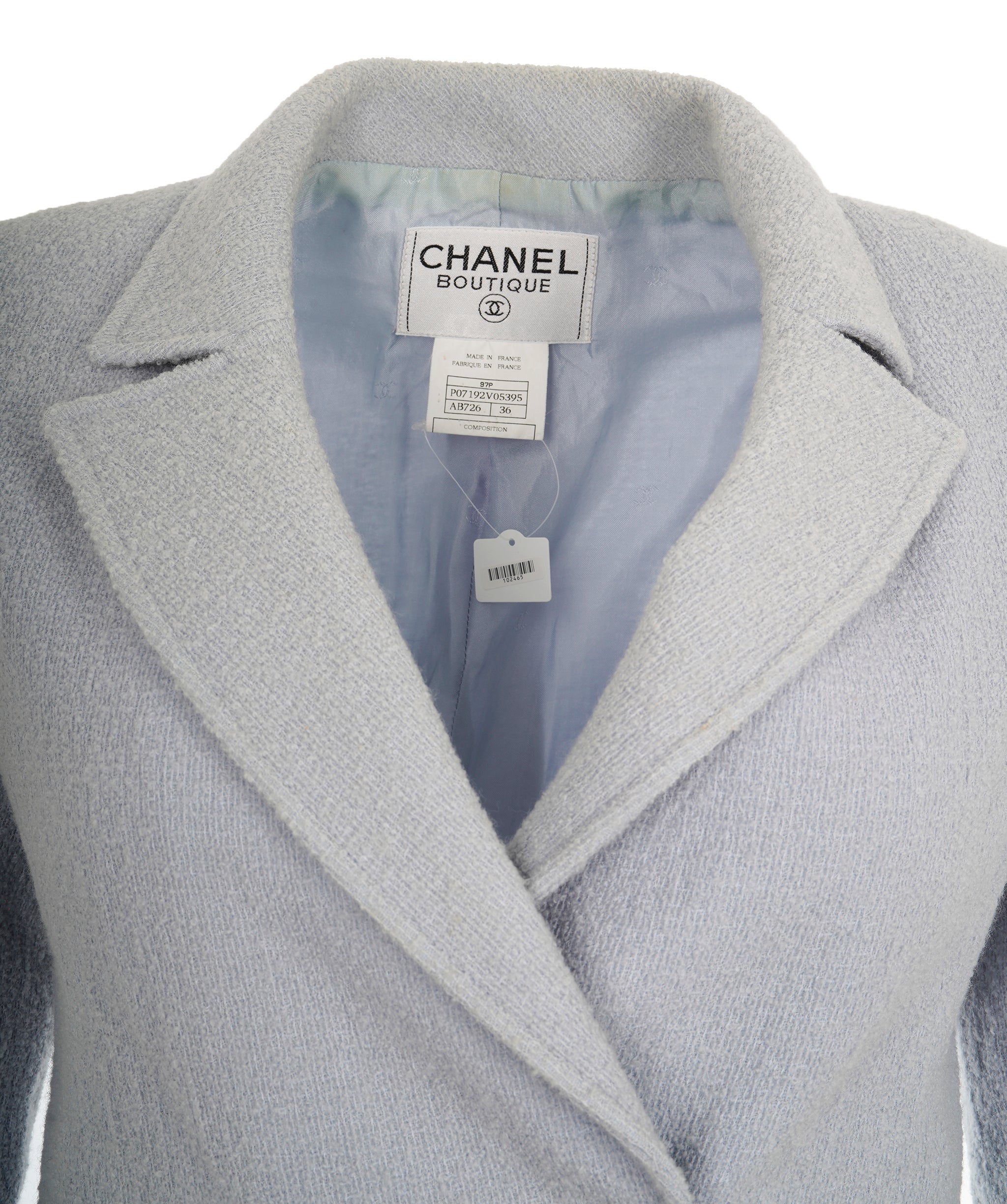 Chanel 97P Blue blazer tweed set  AVC2129