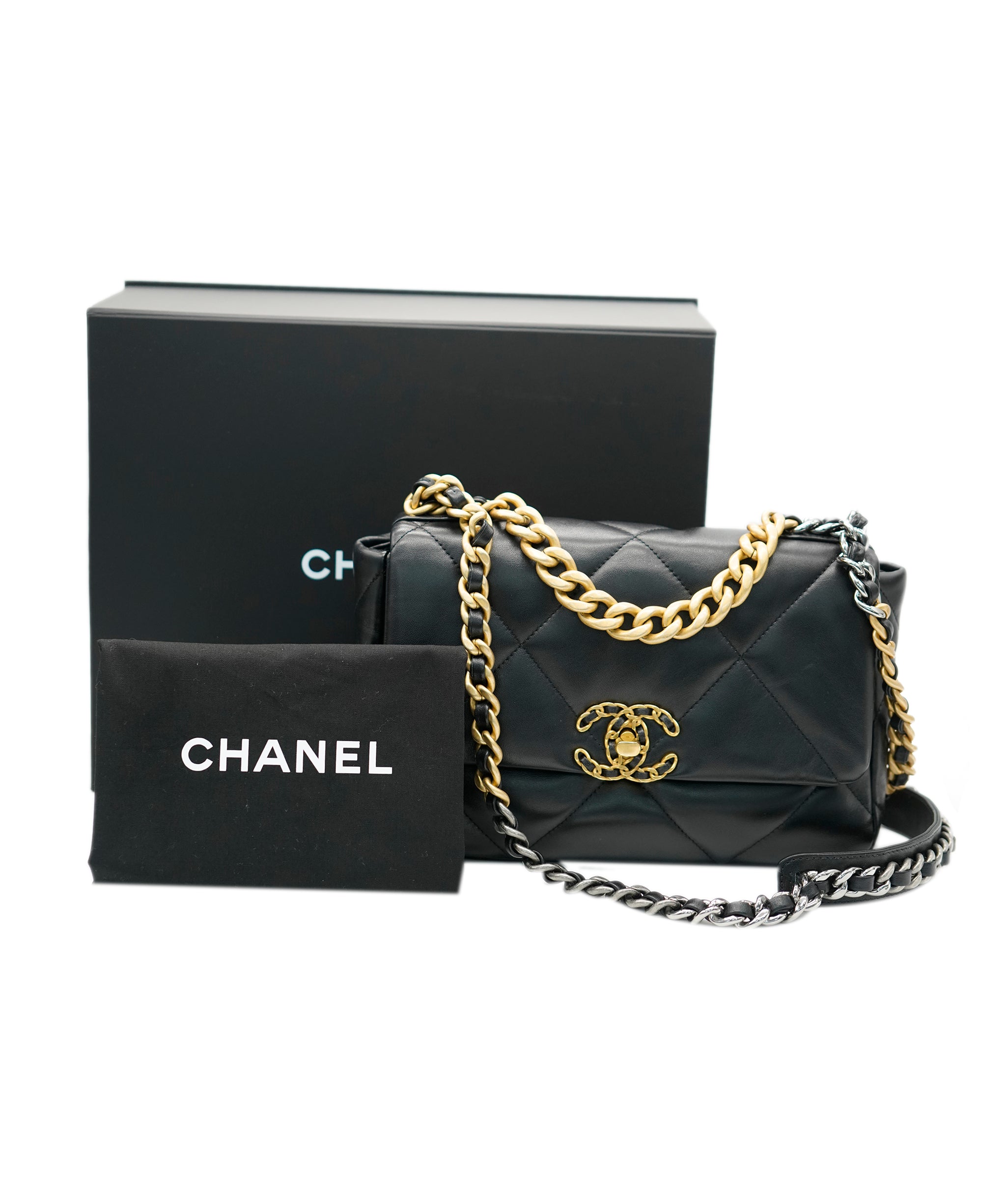 Chanel Black Lambskin Chanel S19 Flap Bag ALC1699