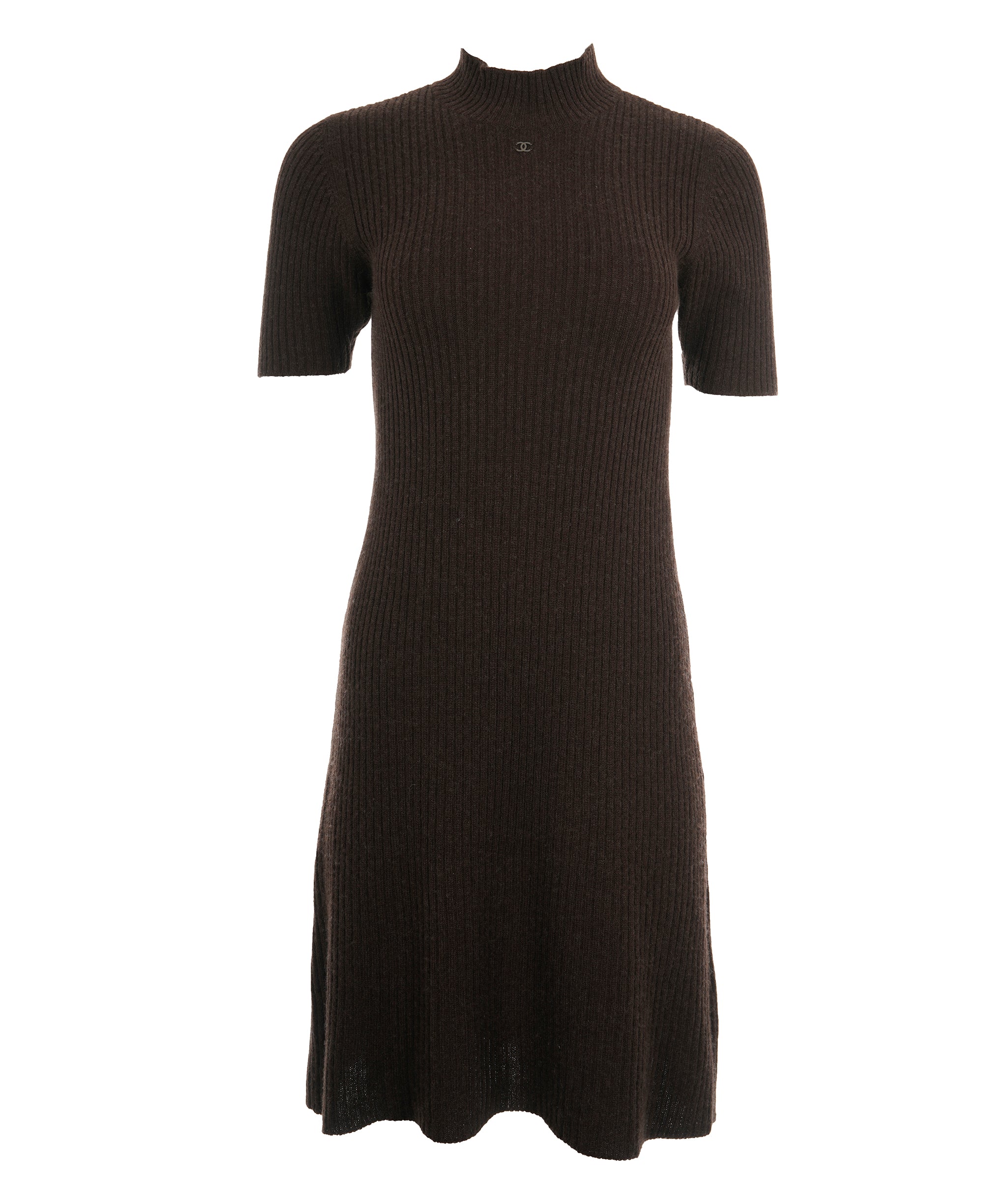 Chanel Brown Knit CC Dress ALC1688