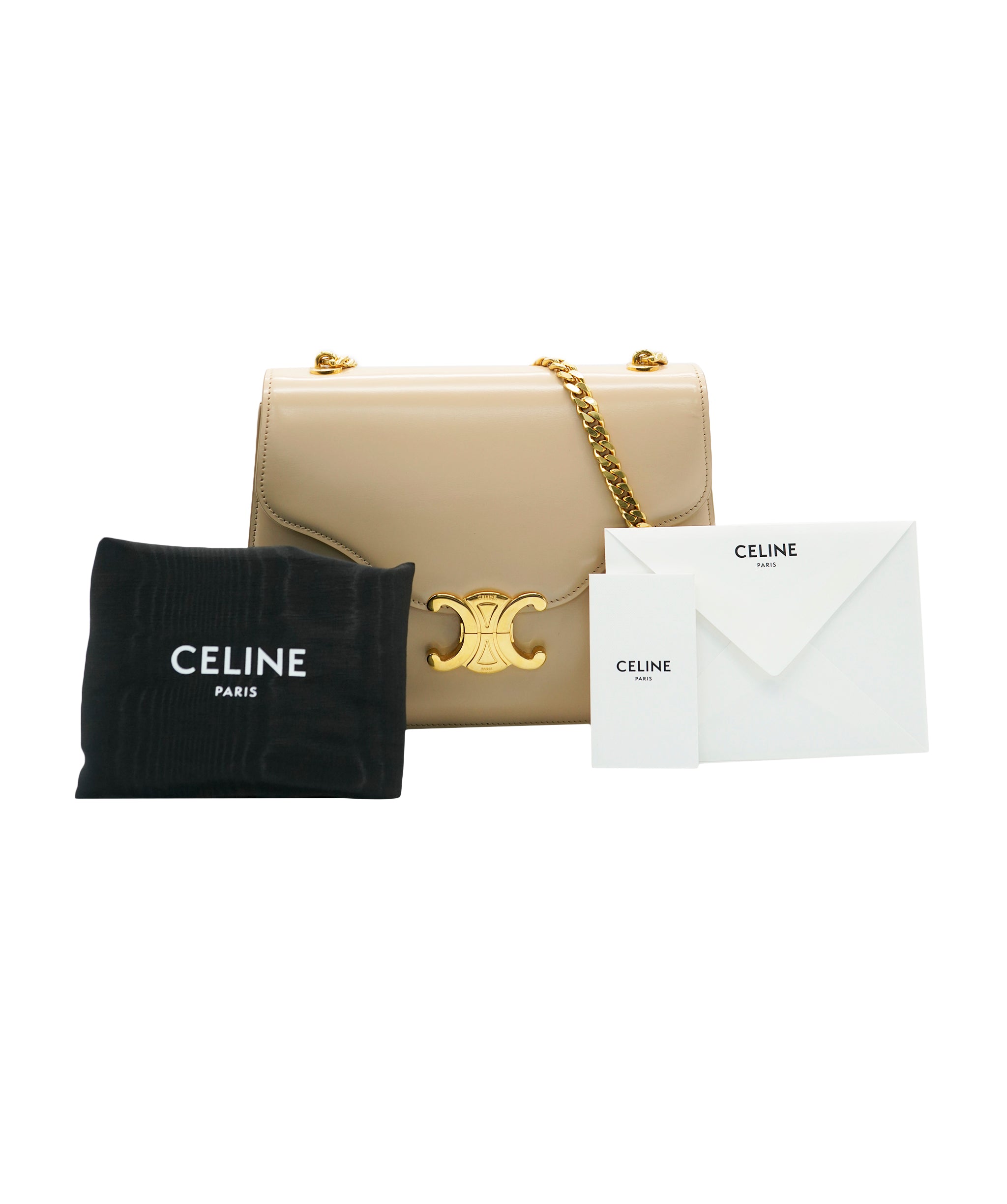 Celine Triomphe Beige Shoulder Bag  ALC1718