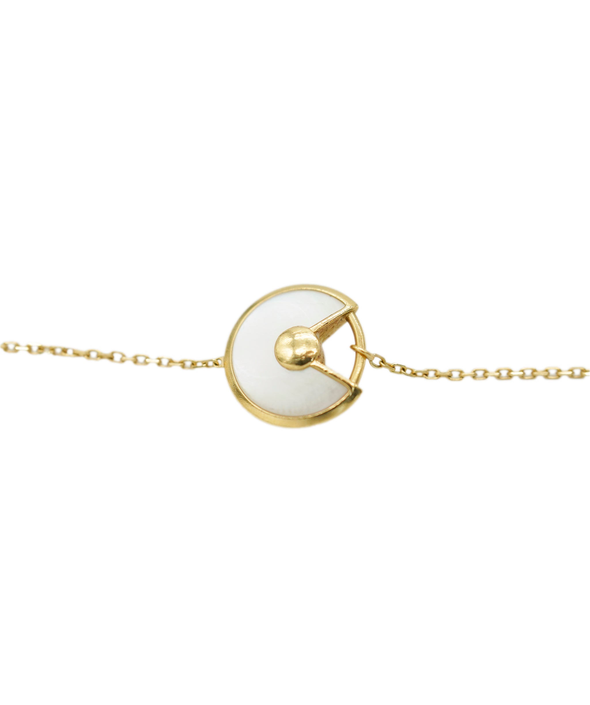 Cartier Amulette de Cartier 18ct yellow-gold and white mother-of-pearl bracelet ALC1707