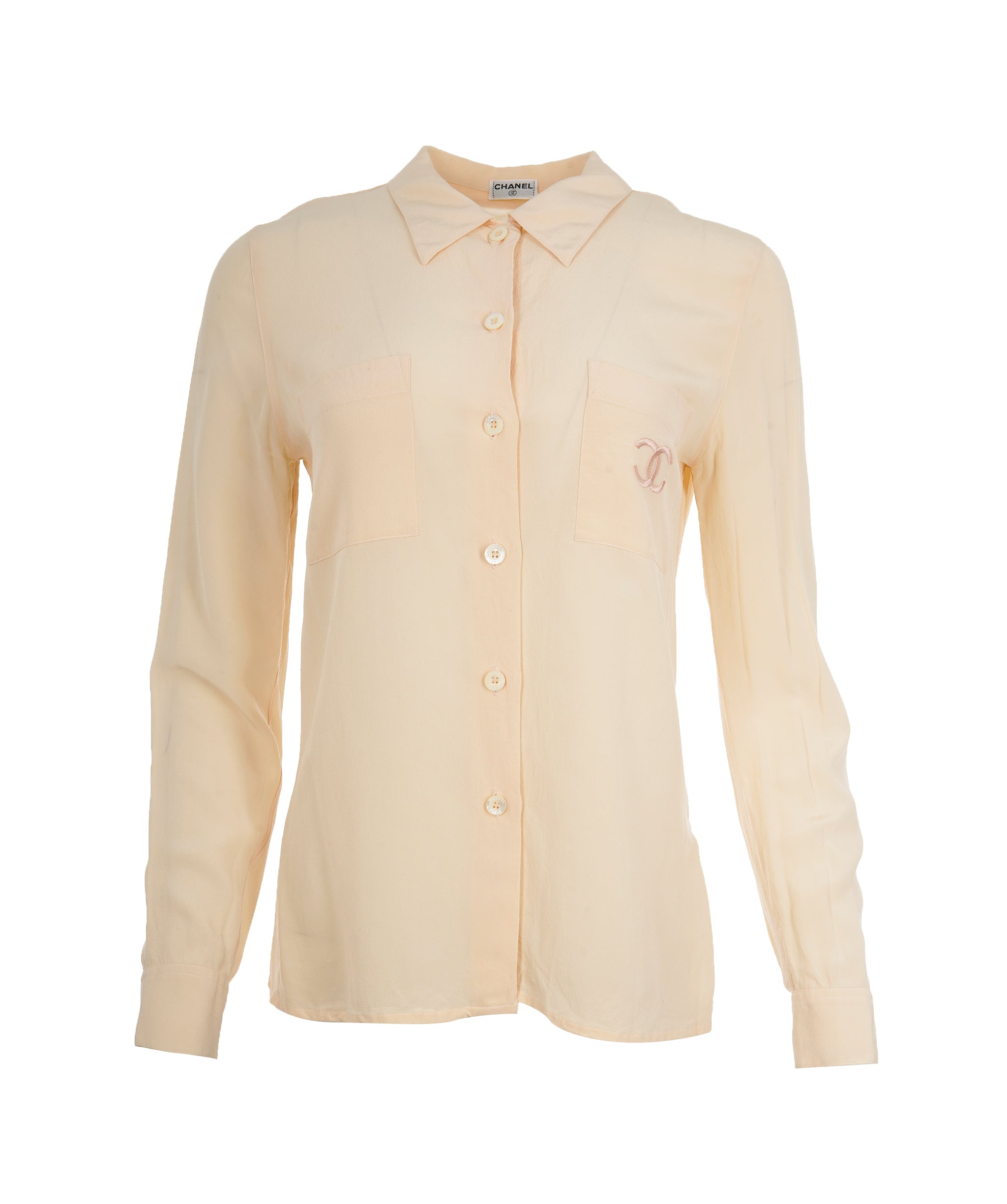 Chanel Beige CC Pocket Long Sleeve Shirt  ALC1724