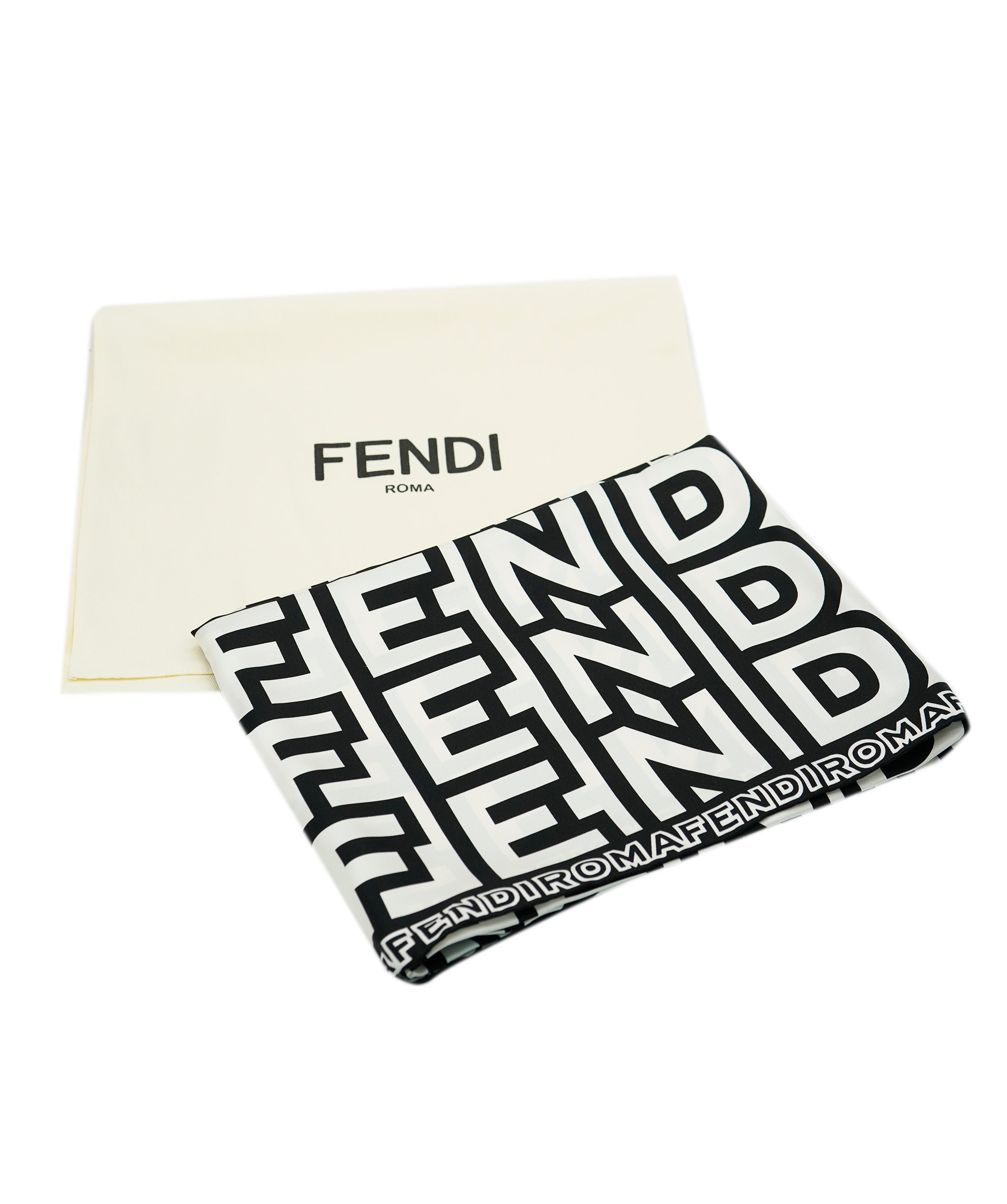 Fendi White and black FF 90cm x 90cm  ALL0779