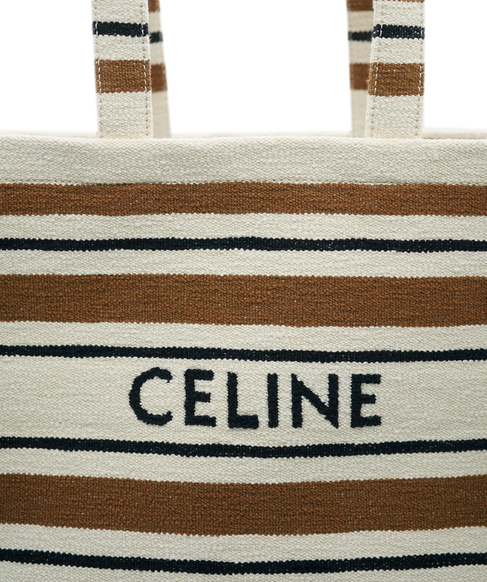 Brand New Celine Cream Stripe Large Cabas Thais Tote - UKL1456