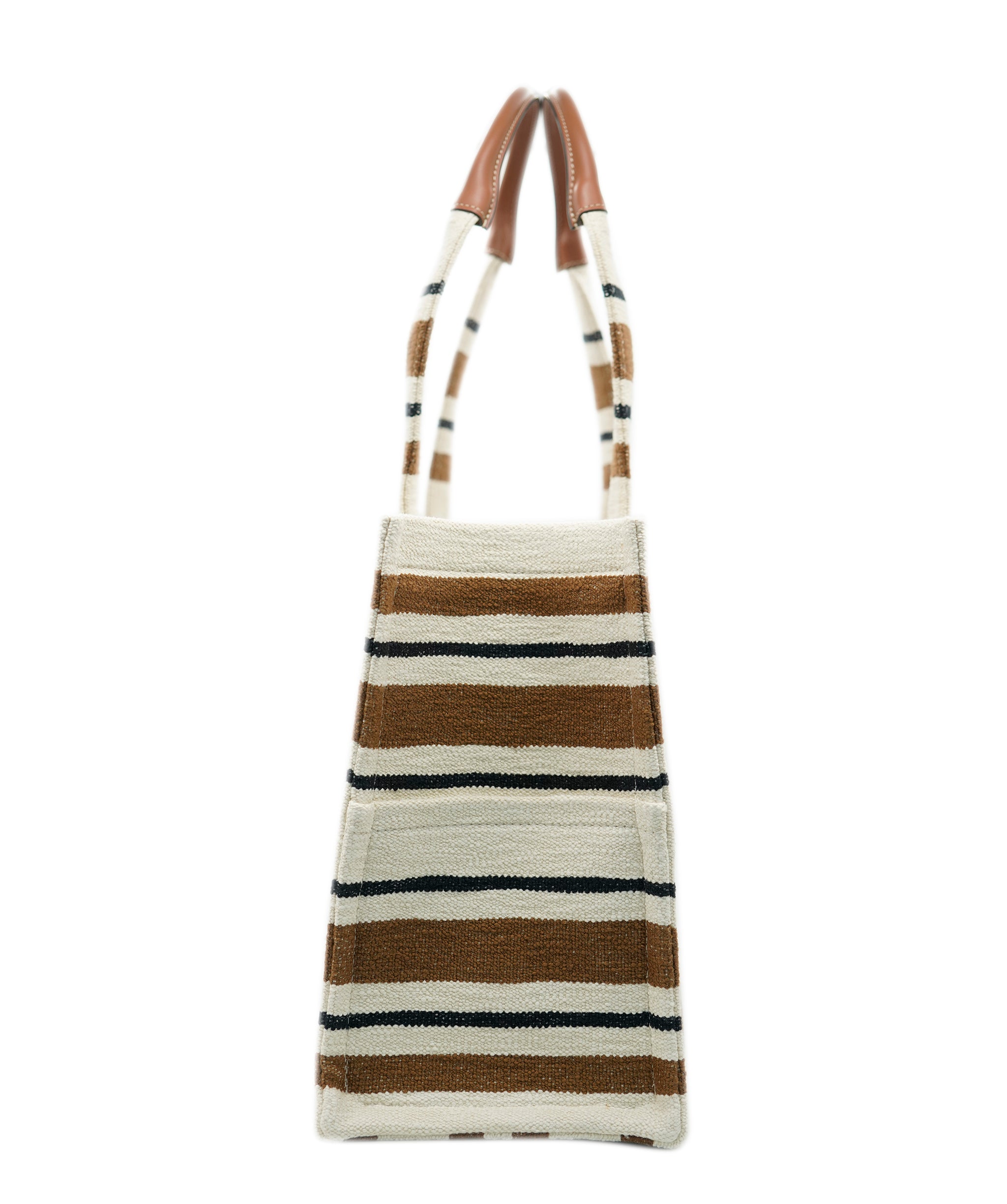 Brand New Celine Cream Stripe Large Cabas Thais Tote - UKL1456