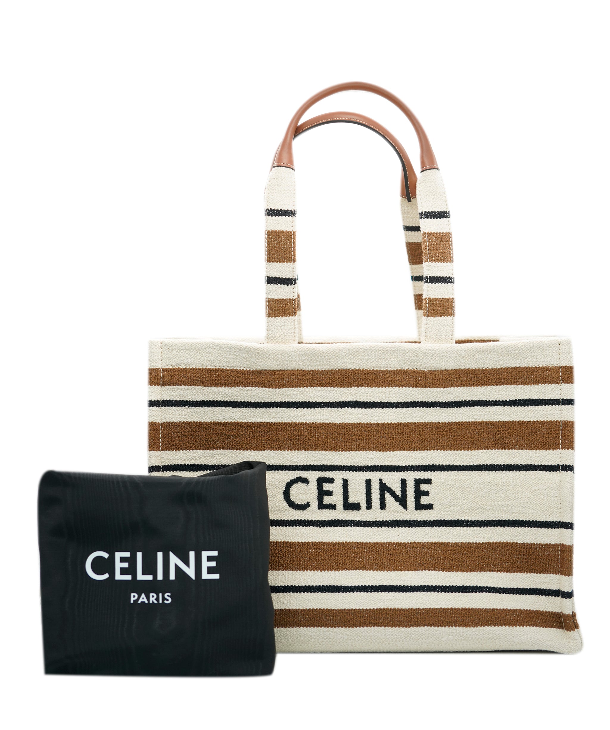 Brand New Celine Cream Stripe Large Cabas Thais Tote - UKL1456