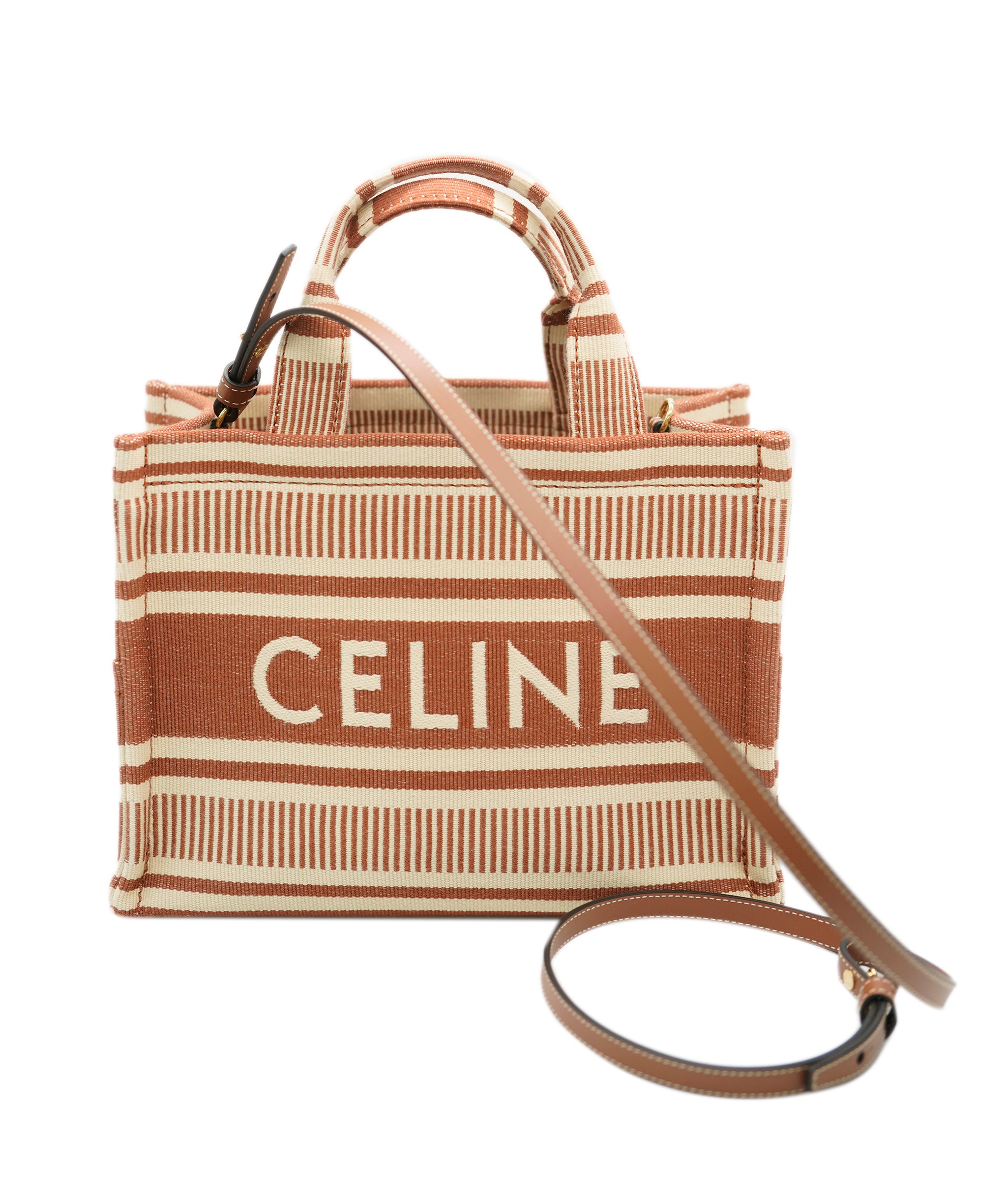 Brand New Celine Terracotta Small Thais Canvas Tote - UKL1458