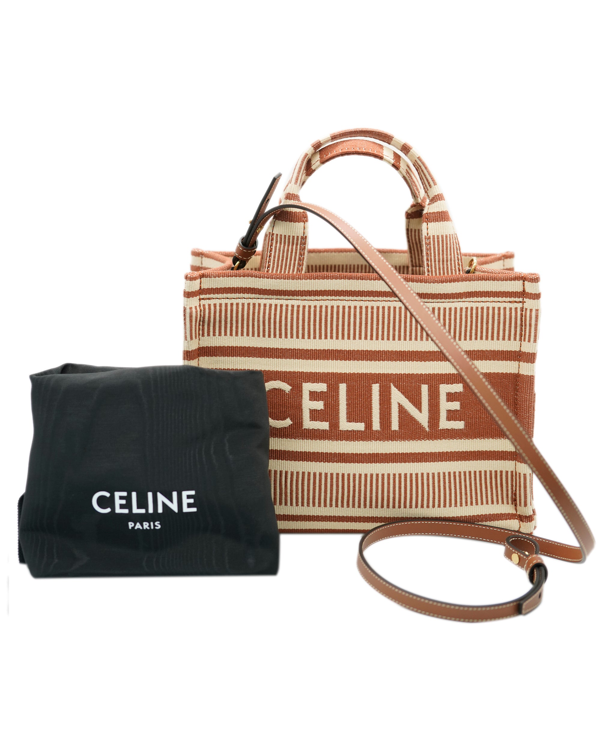 Brand New Celine Terracotta Small Thais Canvas Tote - UKL1458