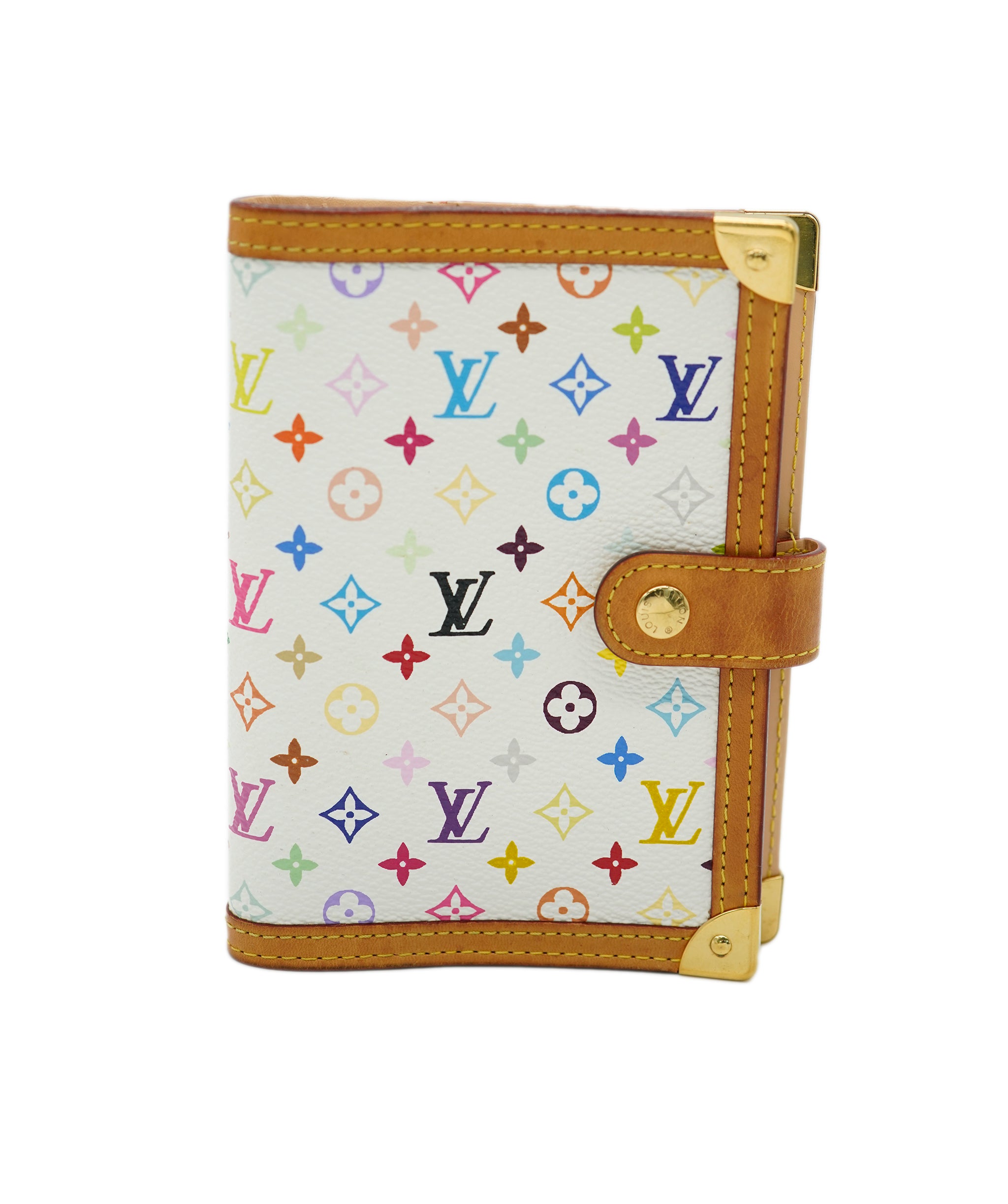 Louis Vuitton White Multicolore Monogram Small Agenda/Notebook Cover DXBV0456