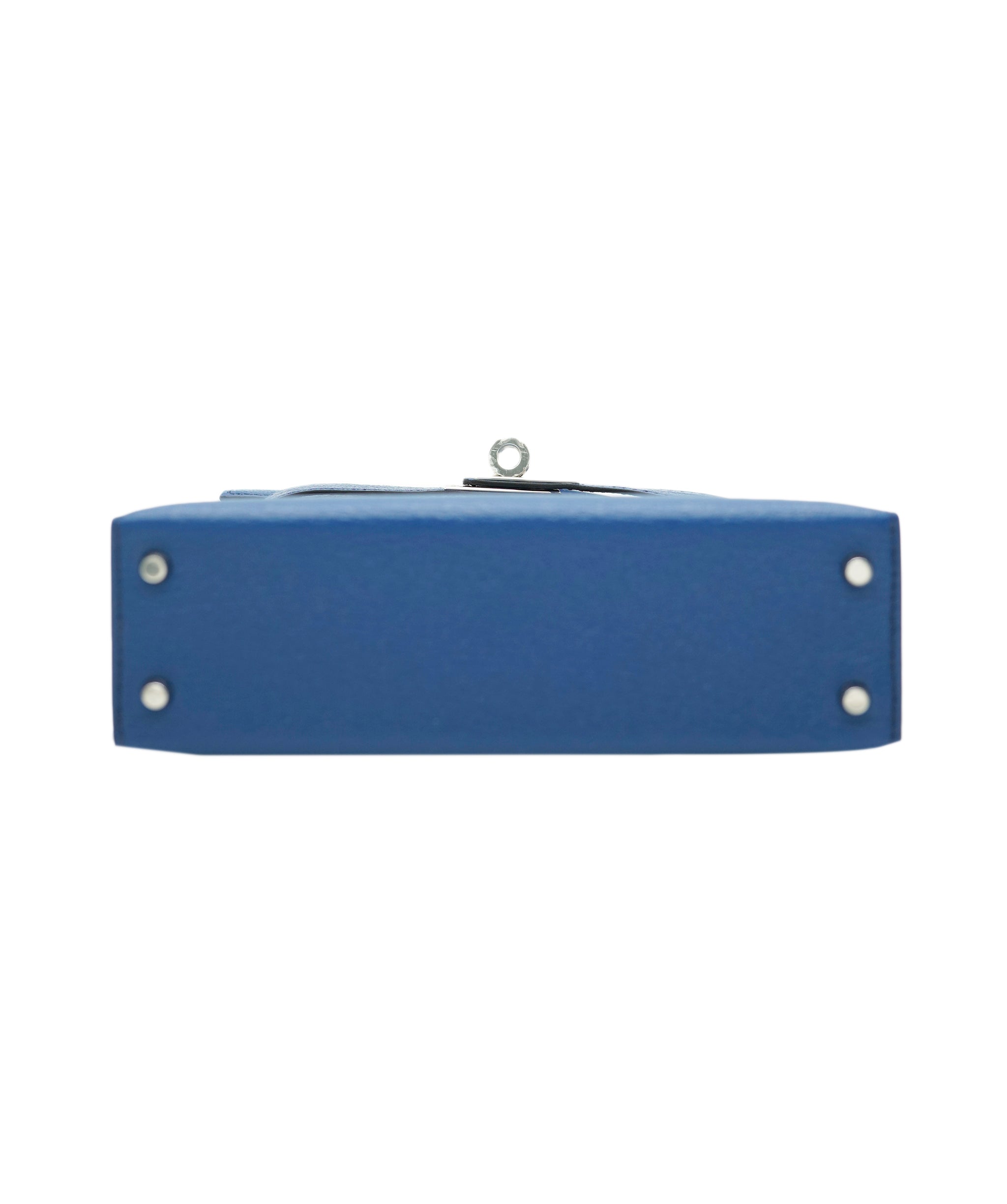 Hermes Mini kelly Chevre mysore blue saphir PHW  ASC5351