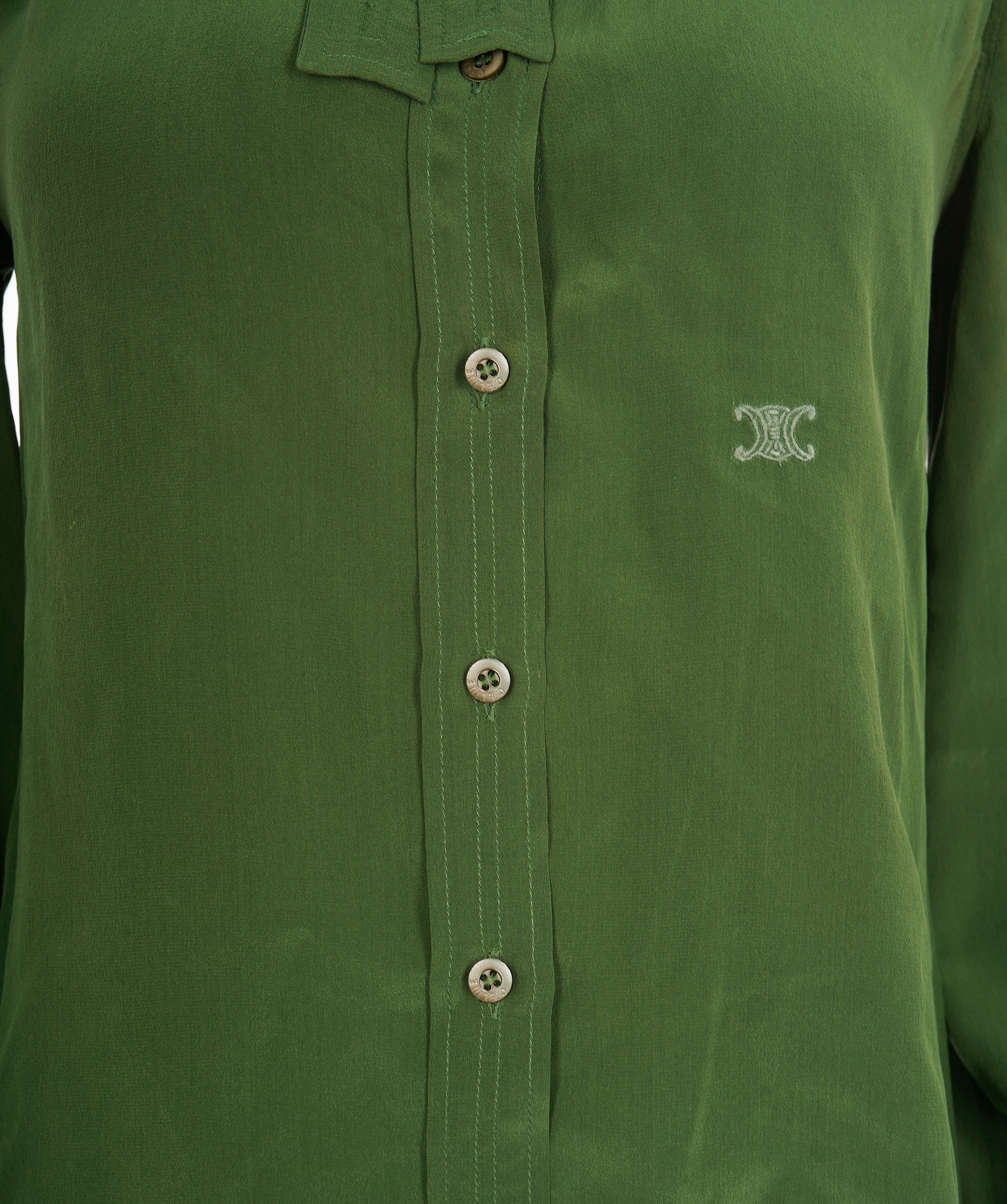 Celine Triomphe Green Shirt ALC1573