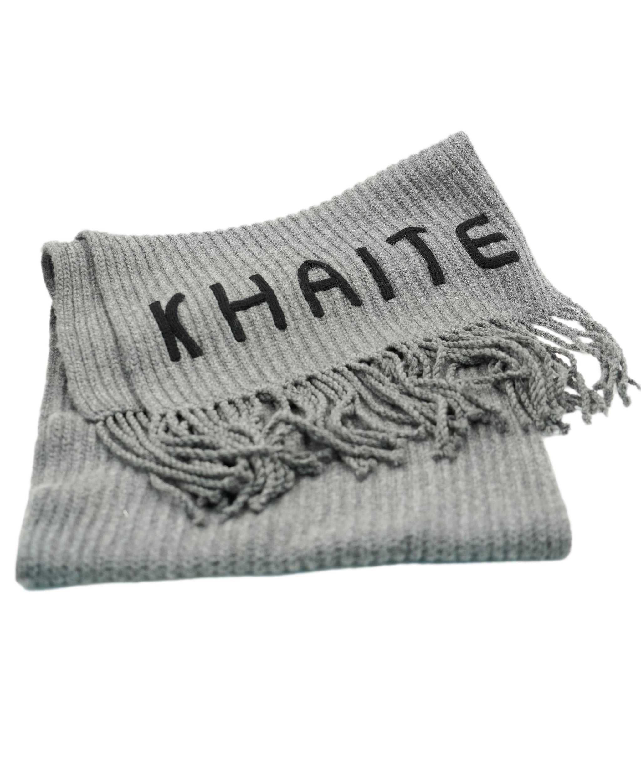 Khaite Grey Knitted Scarf ALL0751