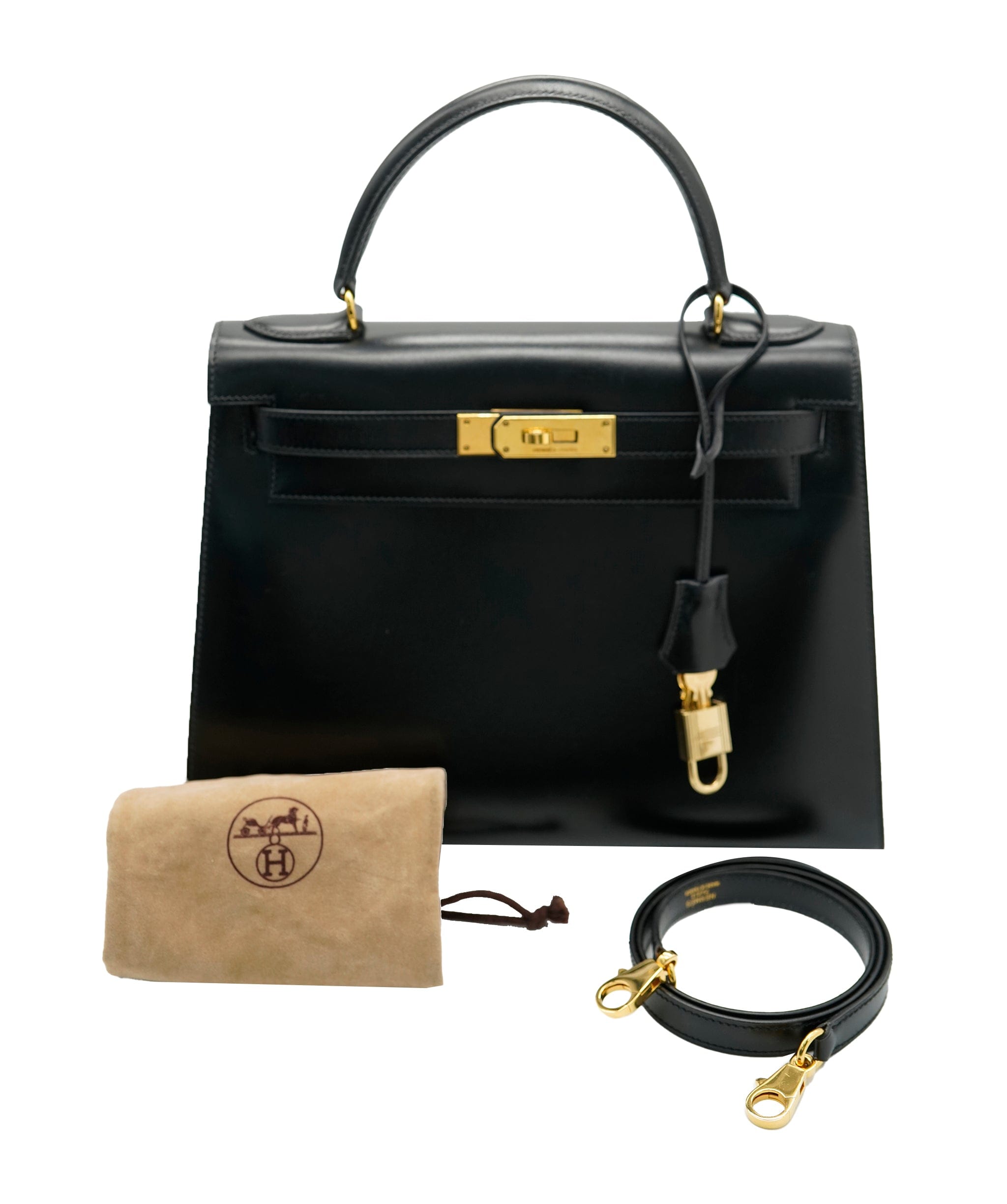 Hermès Hermes Kelly 28 box calf leather black I stamp RJL1938