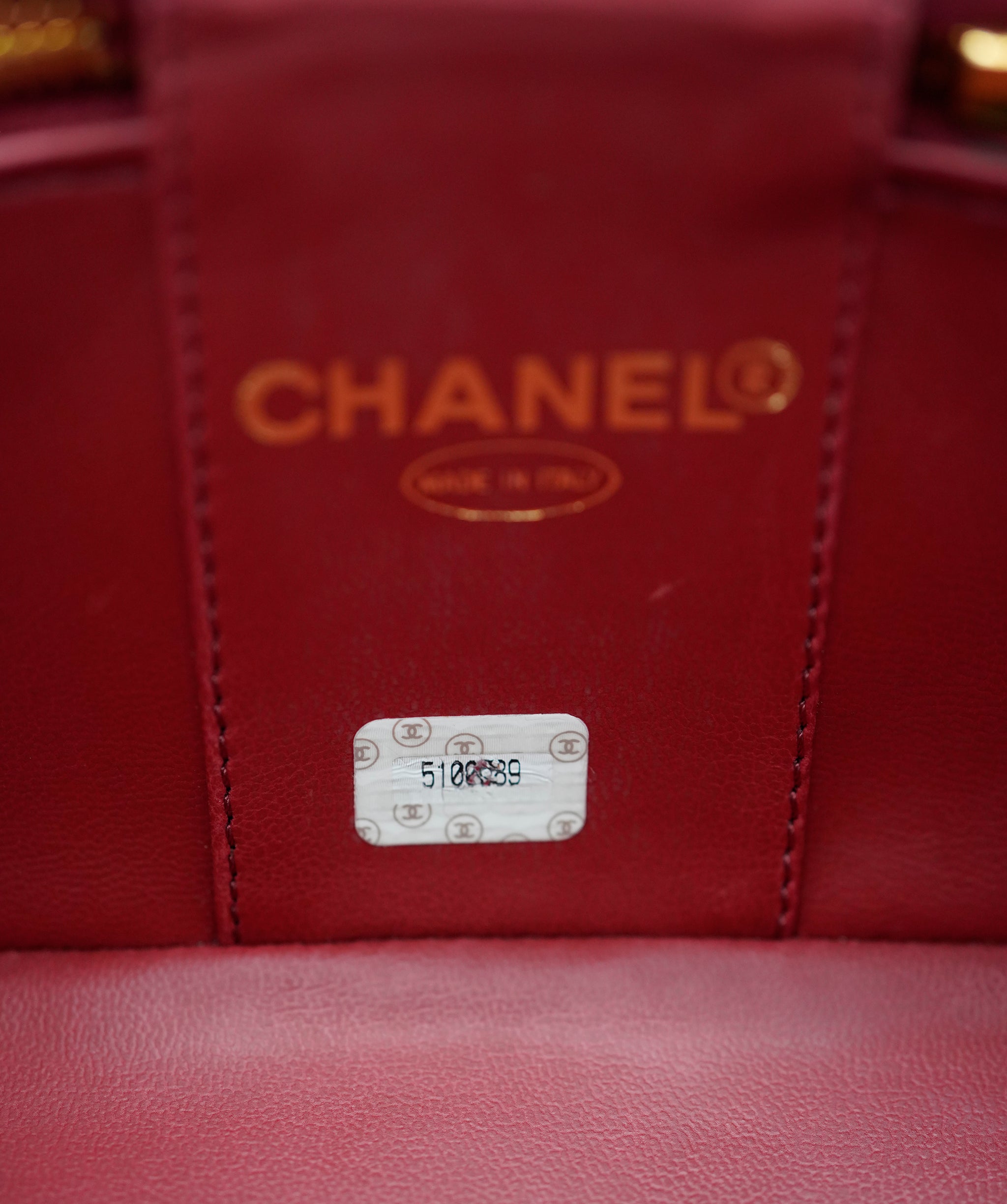 CHANEL VINTAGE VANITY HAND BAG RED CAVIAR SKIN 90244705 DBXS0639