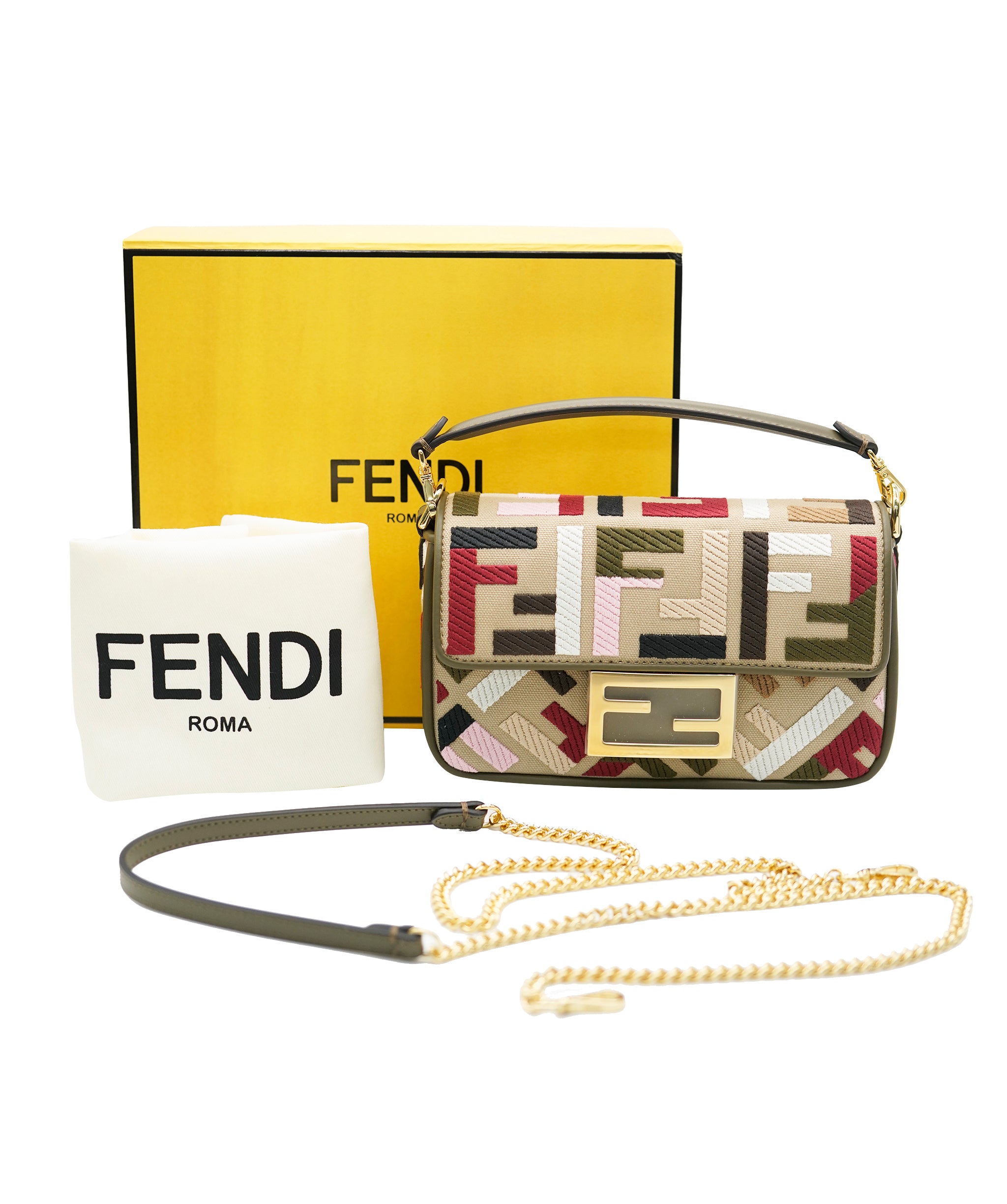 Fendi multicolour FF mini baguette - AJC0774