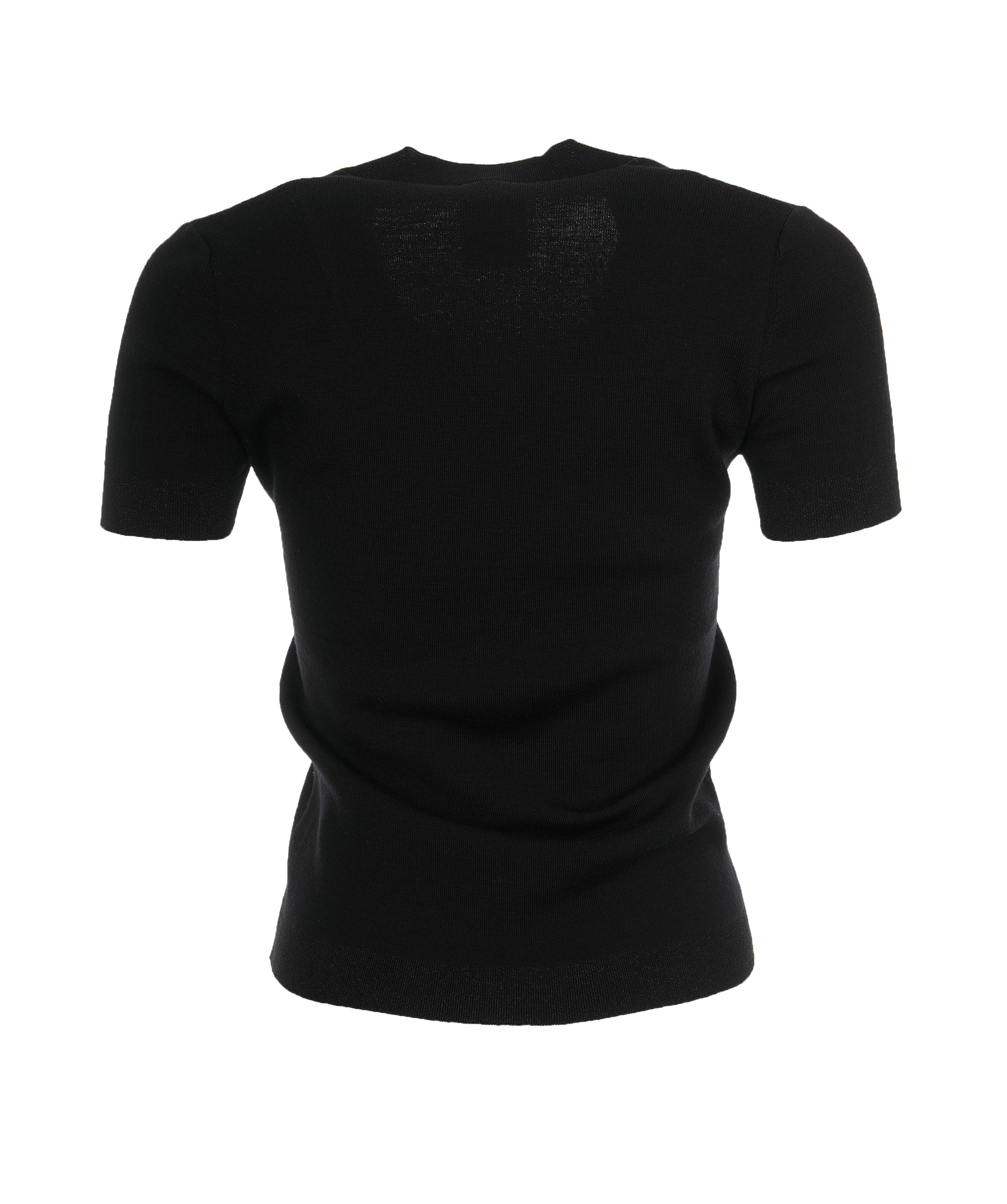 Chanel 06A CC V-Neck Top Black ASL10695