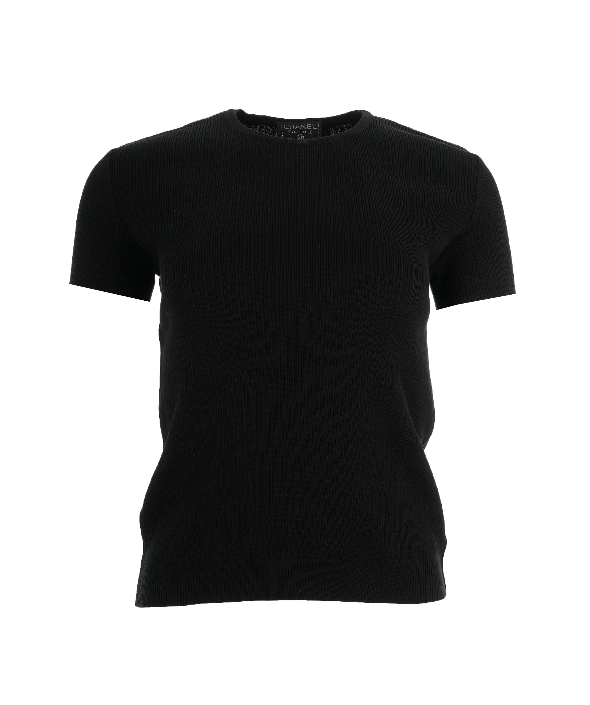 Chanel 97P Ribbed Top Black ASL10698