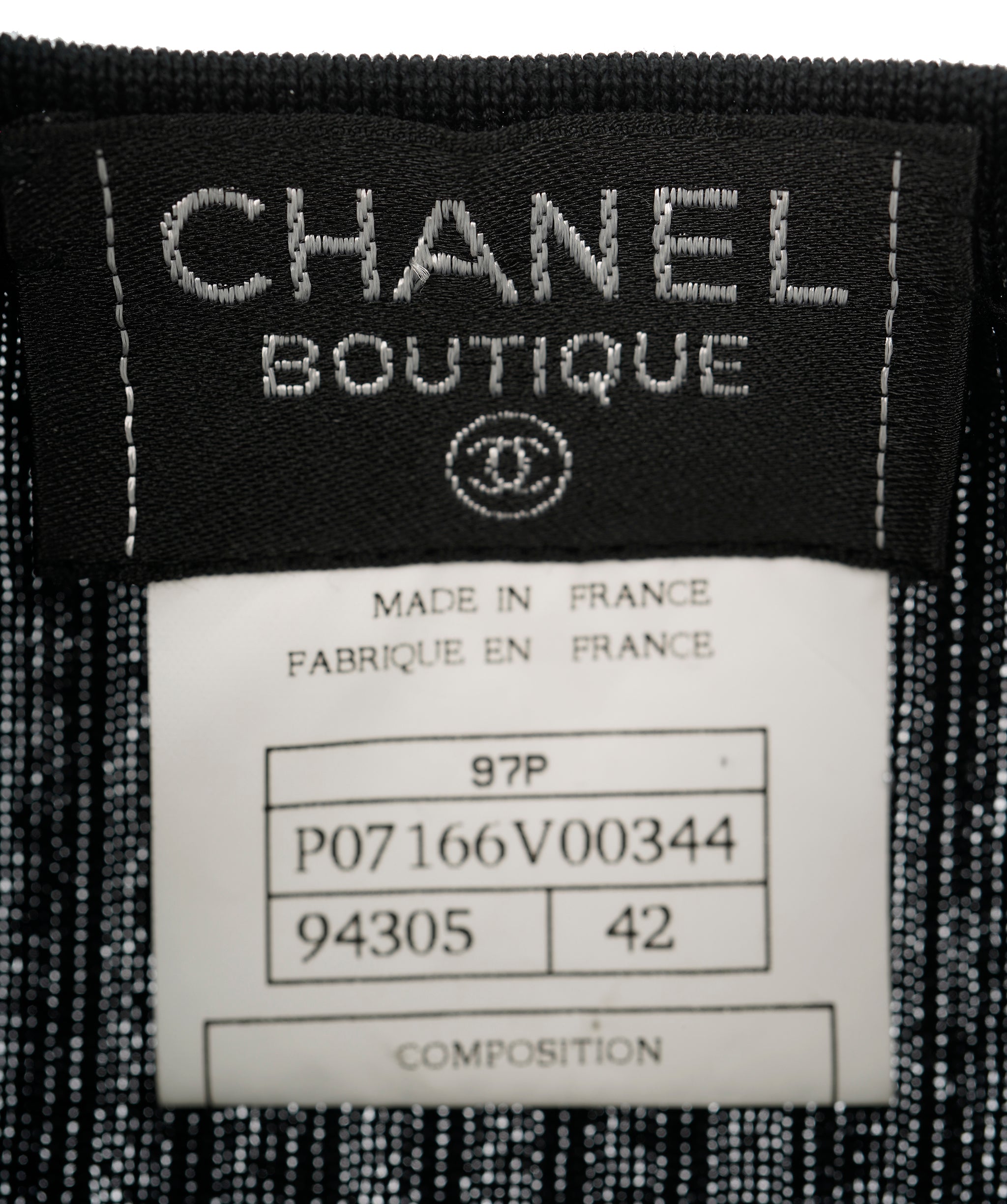 Chanel 97P Ribbed Top Black ASL10698