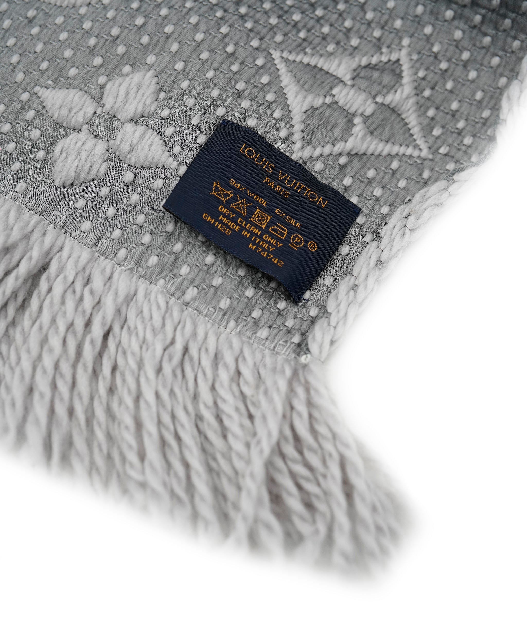 Louis Vuitton Grey Monogram Scarf  AGC1726