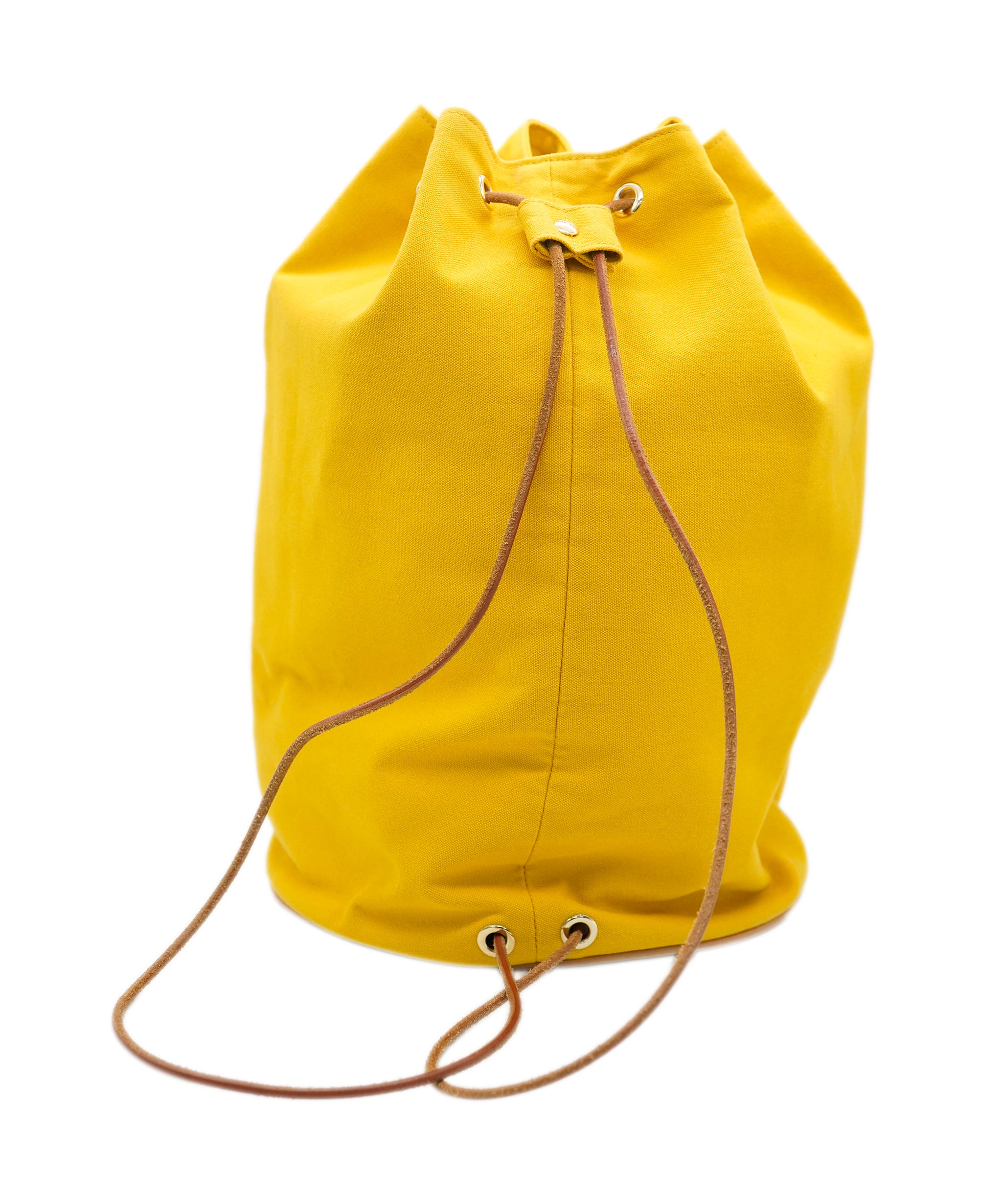 HERMES POLOCHON MIMILE GM YELLOW COTTON SHOULDER BAG 90246346 DBXS0647