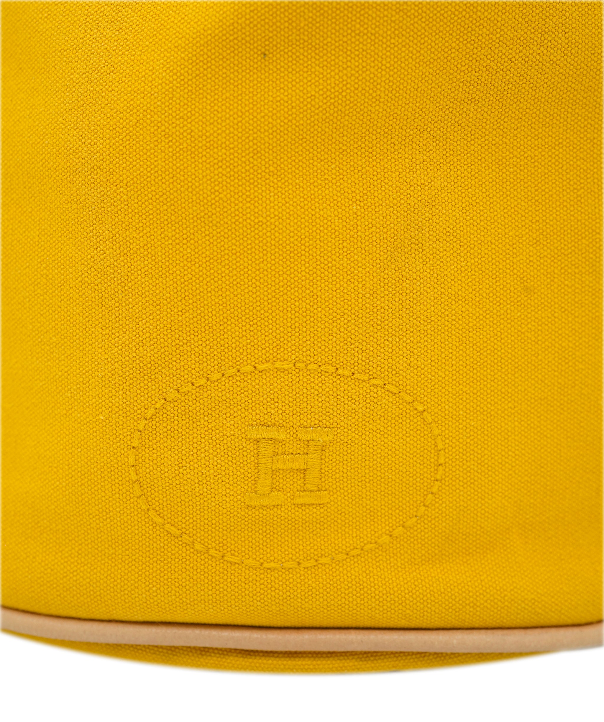 HERMES POLOCHON MIMILE GM YELLOW COTTON SHOULDER BAG 90246346 DBXS0647