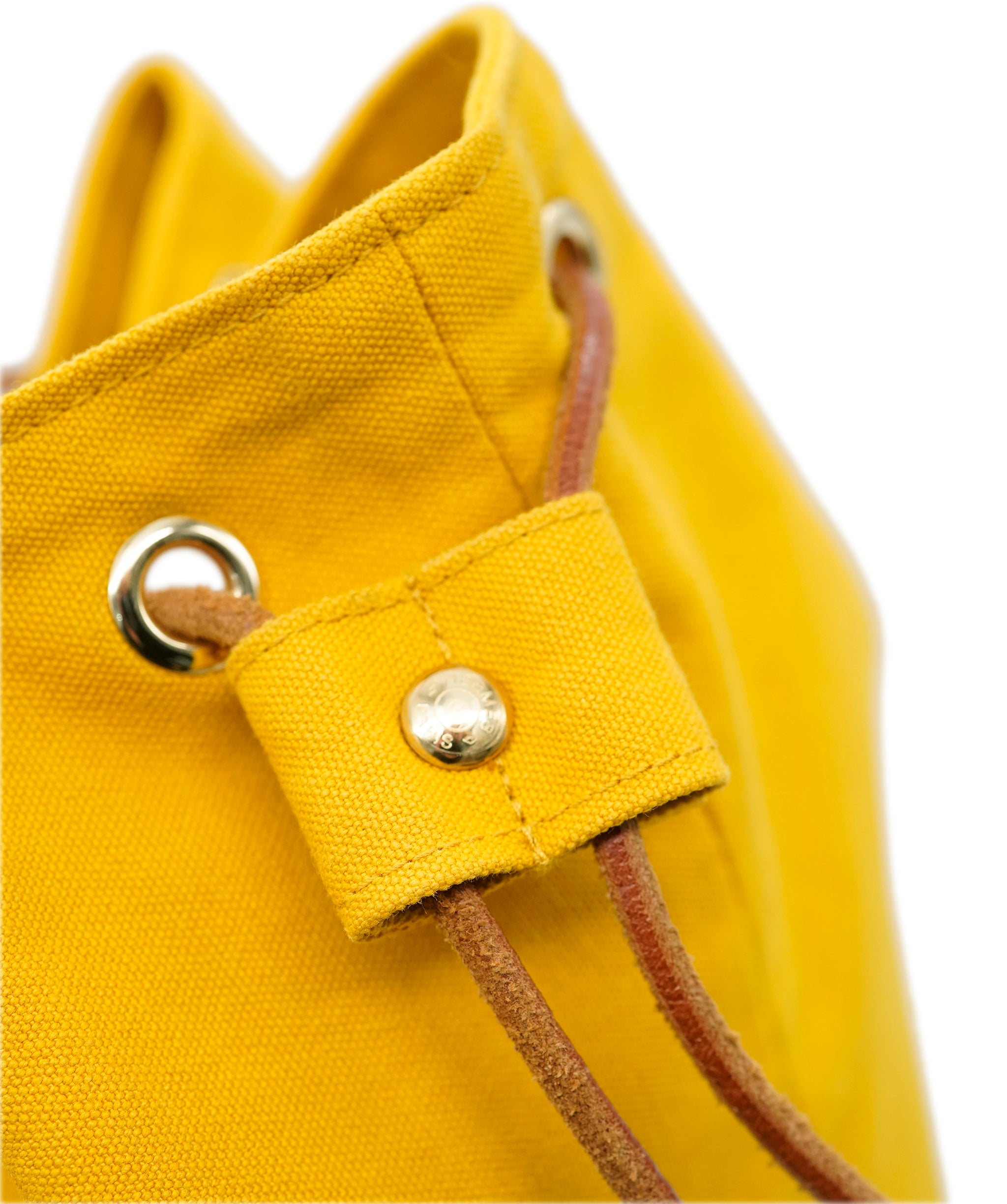 HERMES POLOCHON MIMILE GM YELLOW COTTON SHOULDER BAG 90246346 DBXS0647