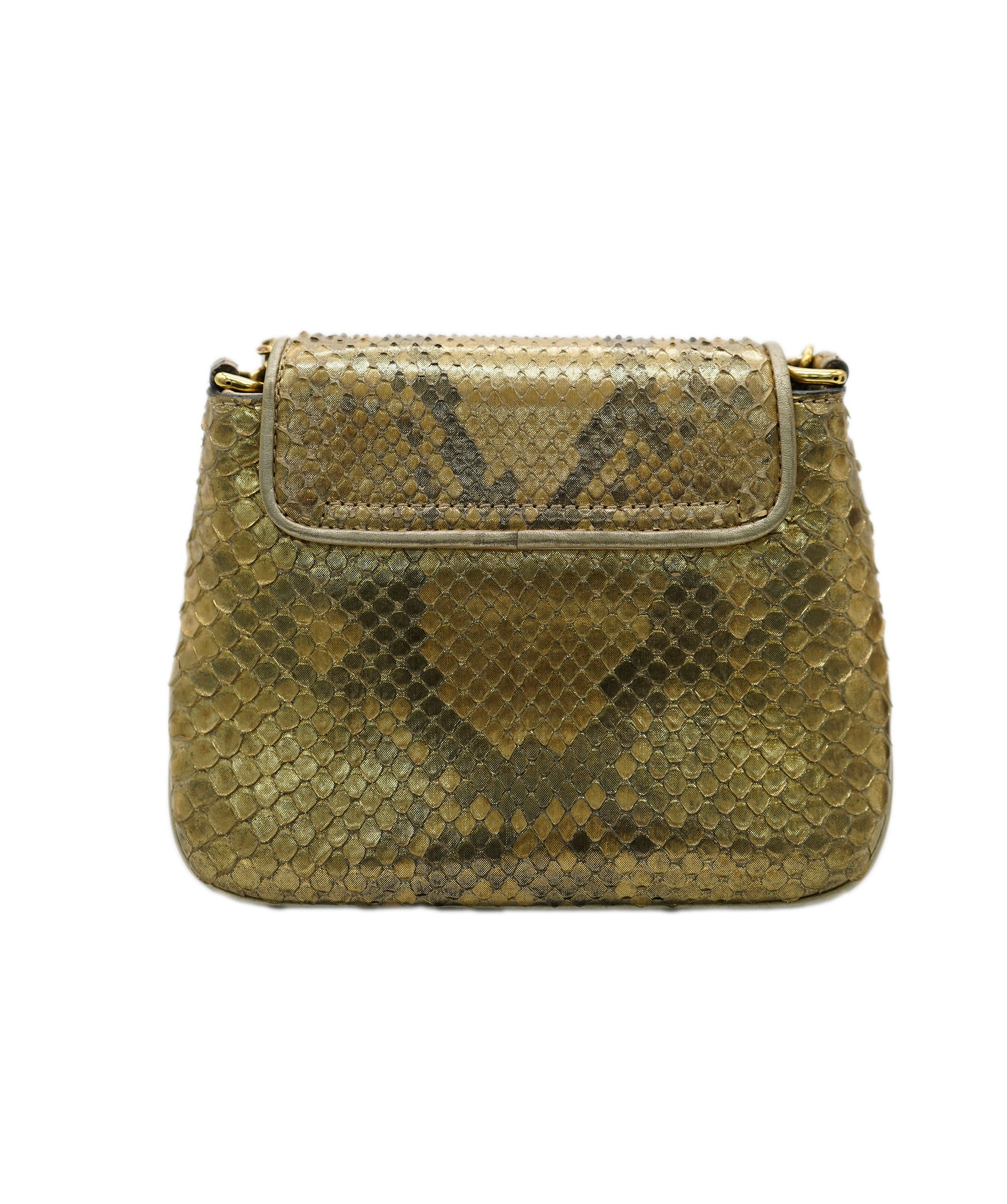 Gucci vintage python gold crossbody bag  - AJC0783