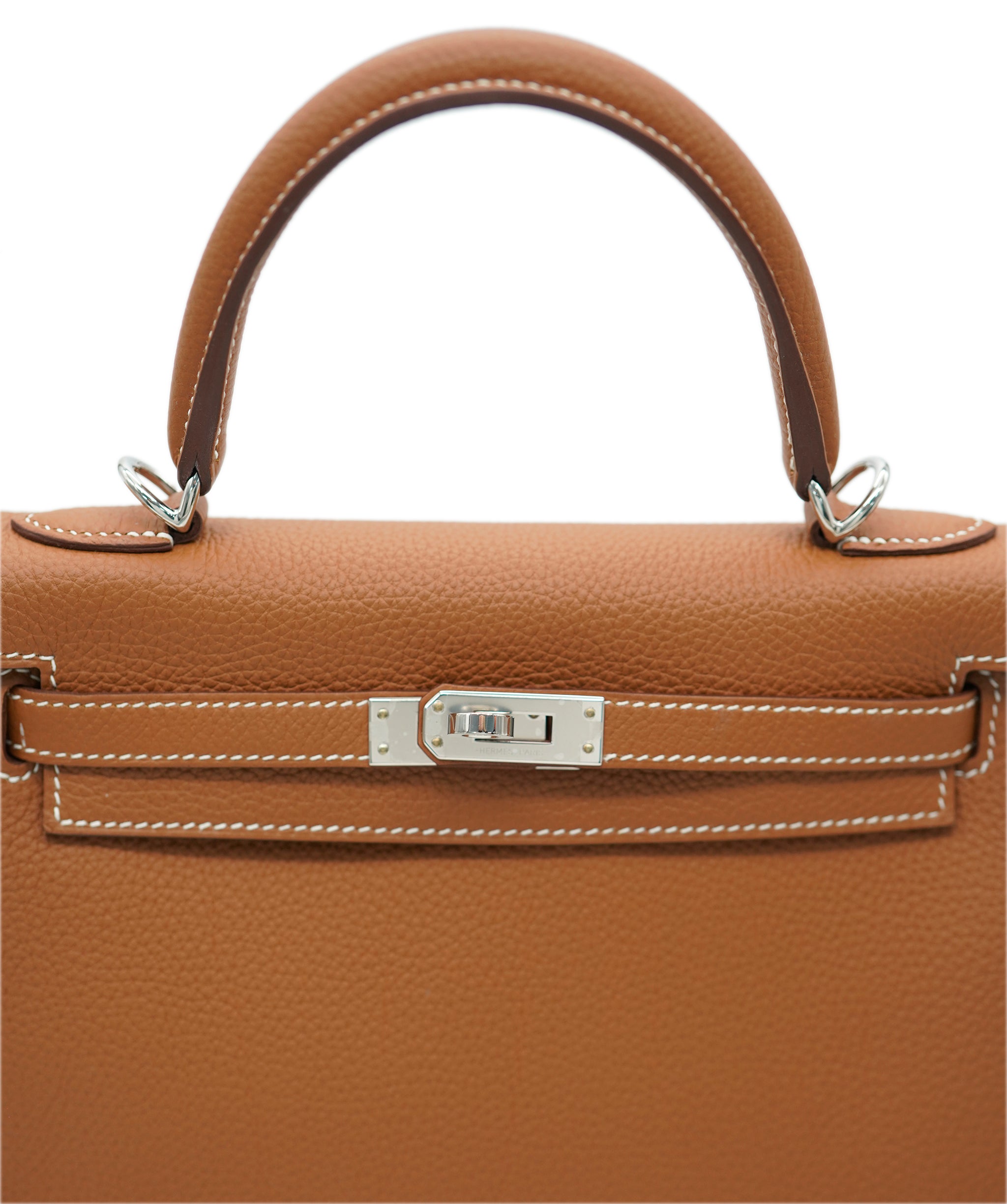 Hermes kelly 25 togo retourne gold with PHW - AJC0781