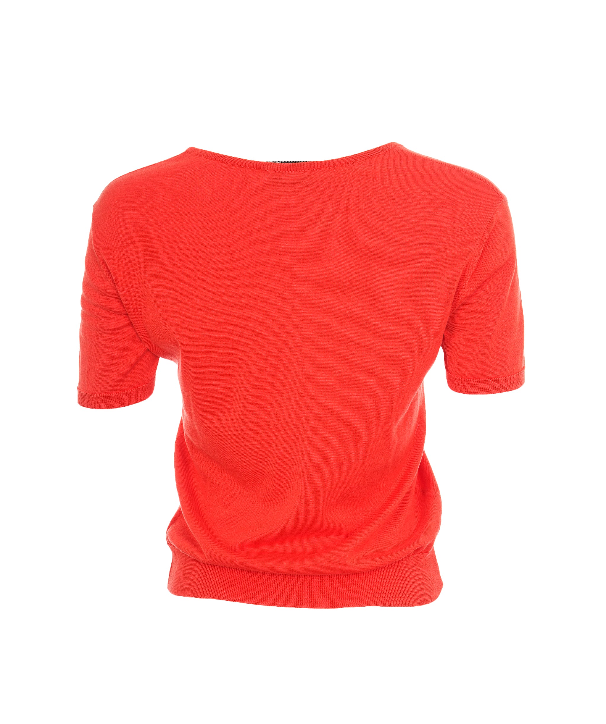 Chanel CC Sleeve Knit Top Orange Red ASL10852