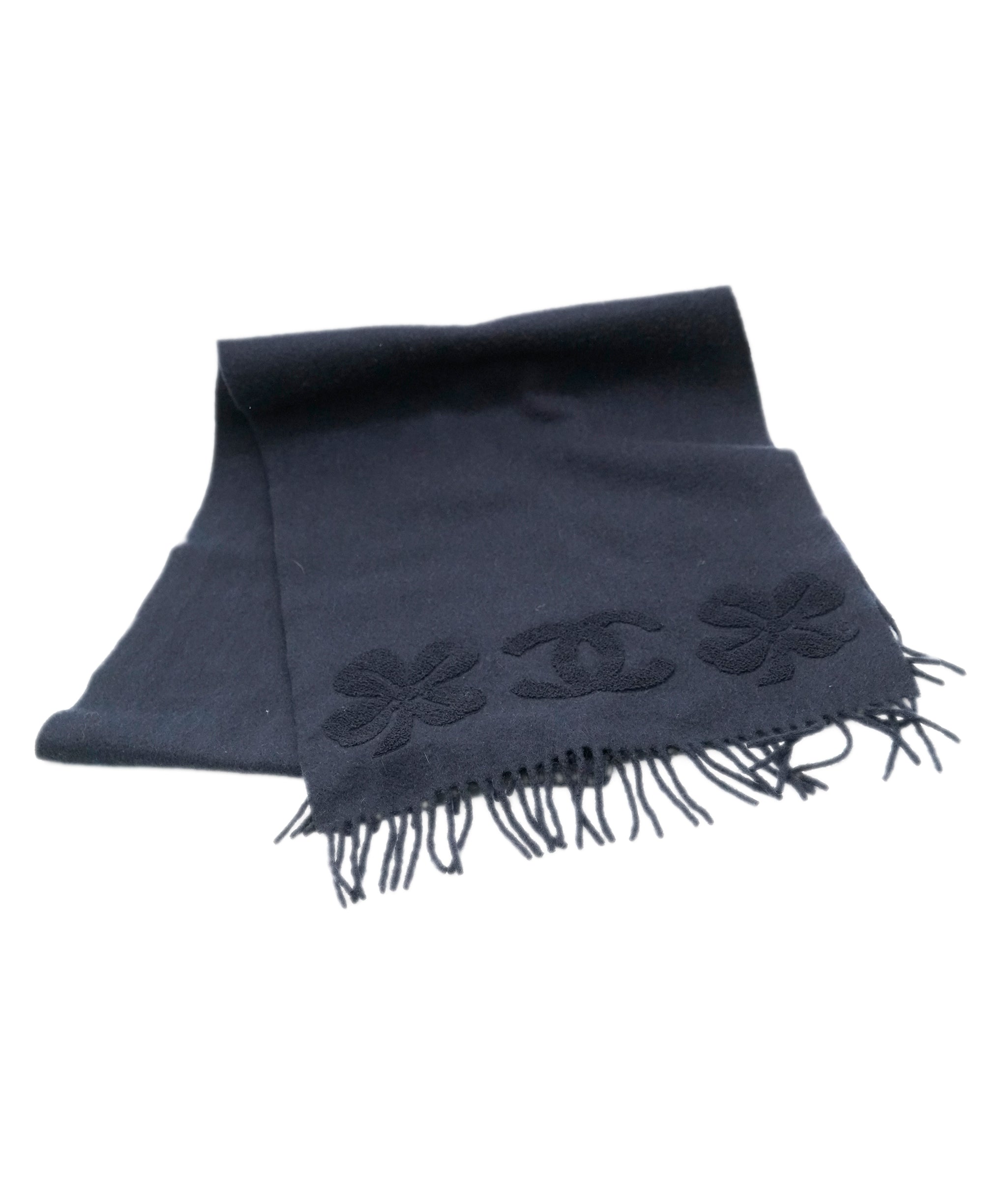 Chanel Navy CC Lucky Charm Scarf  ALL0770