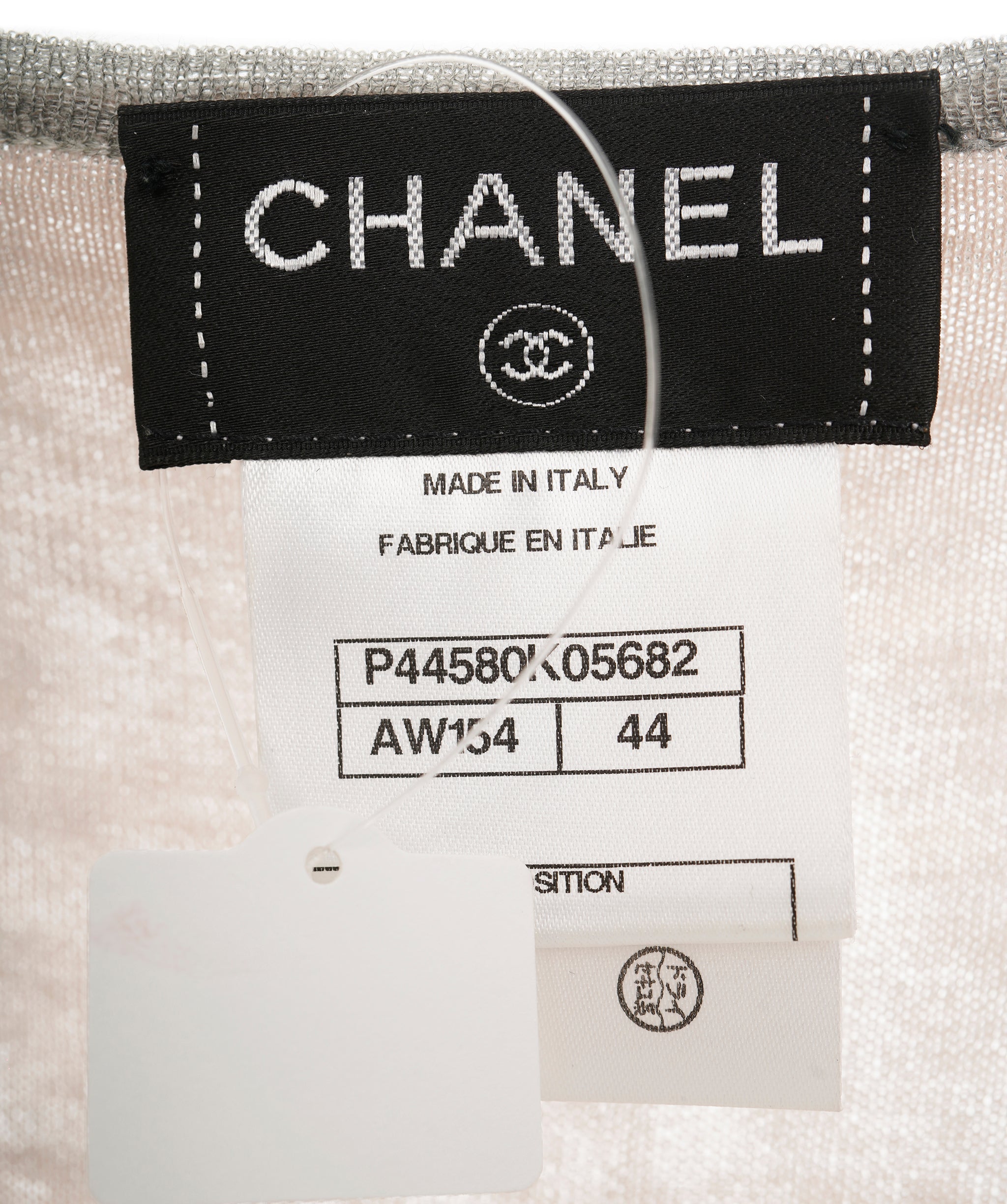 Chanel CC Sleeve Cashmere Cardigan Gray ASL10854