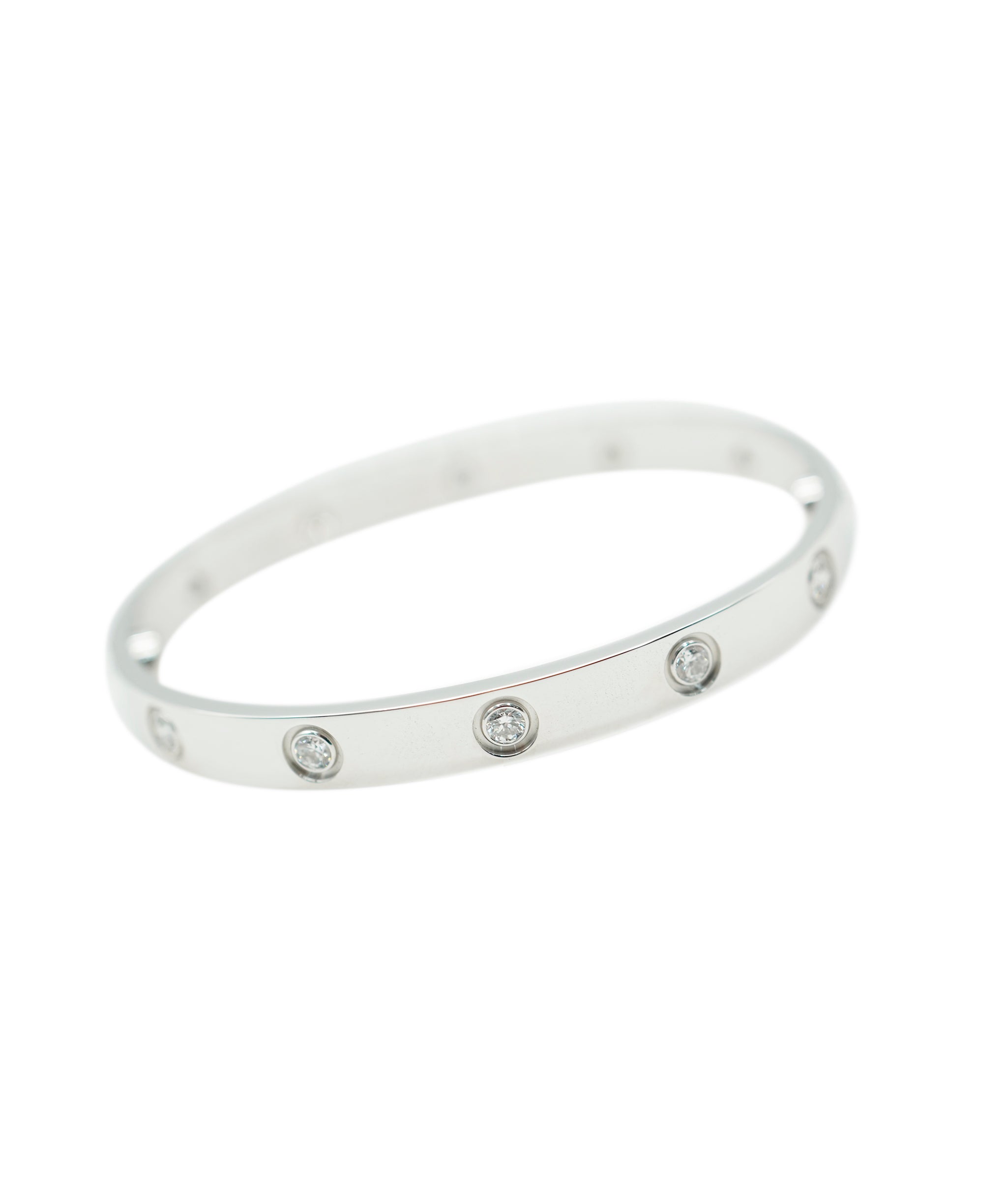 Cartier White Gold LOVE 10 Diamond Bracelet  AGC1718