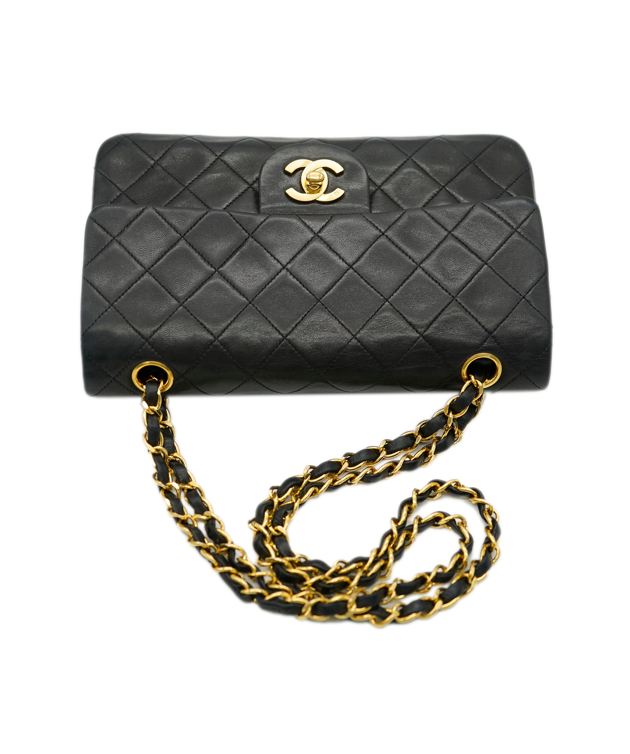 Chanel Vintage Small Classic Flap Black with GHW - REC1731