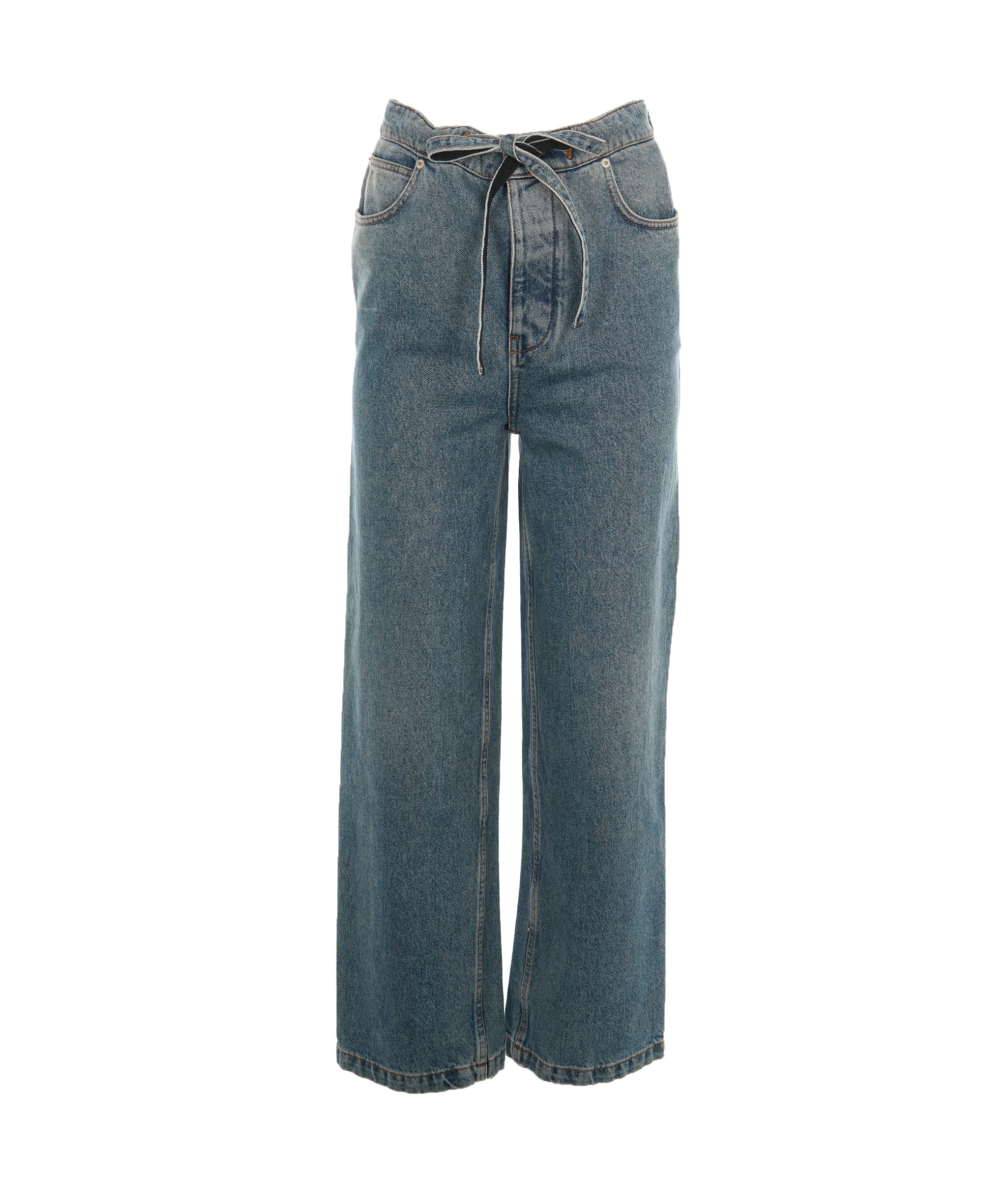 Loewe Light Blue Straight Jeans With tie waist ALL0812