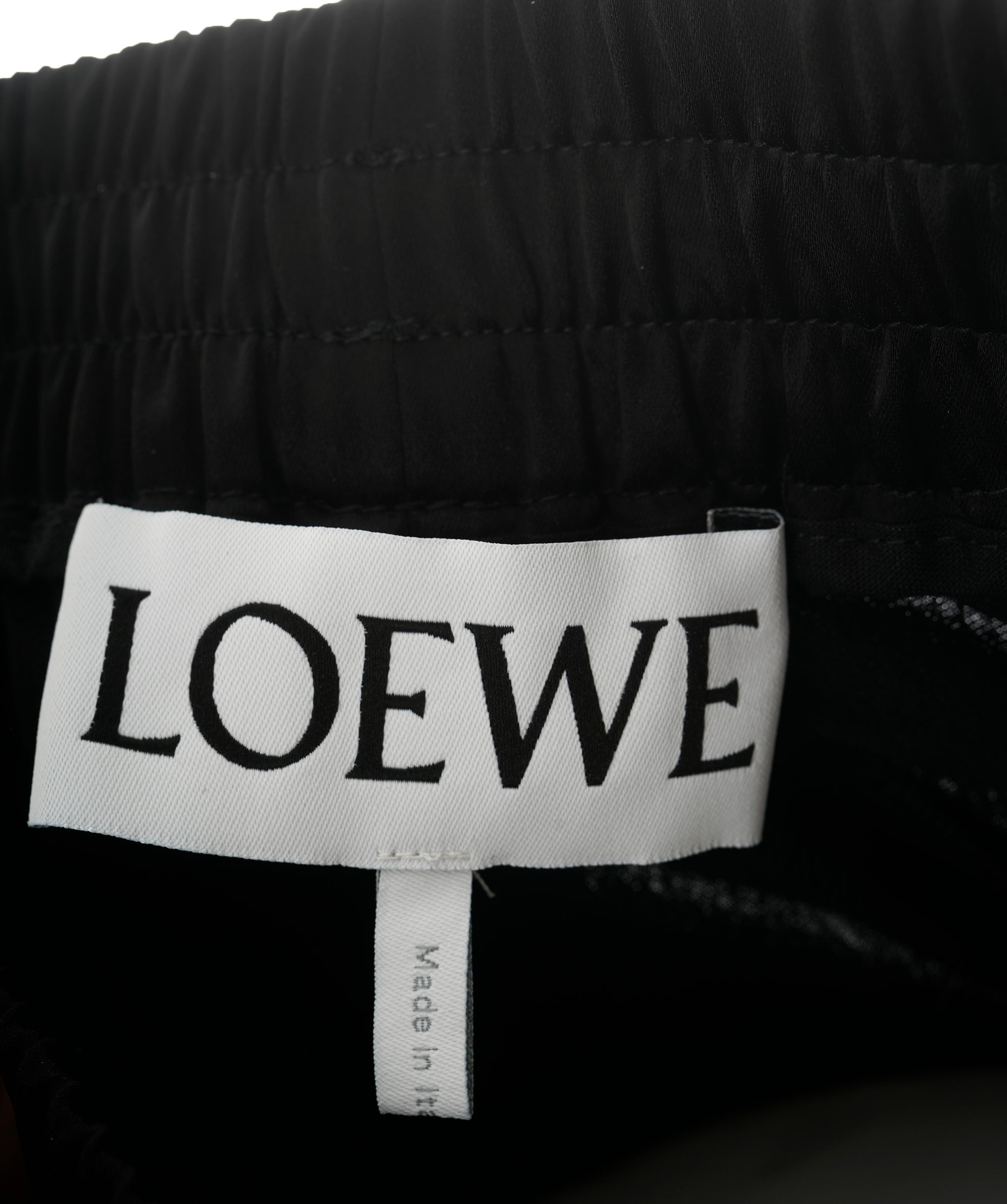 Loewe Silk Black Trousers With Anagram Size S  ALL0809