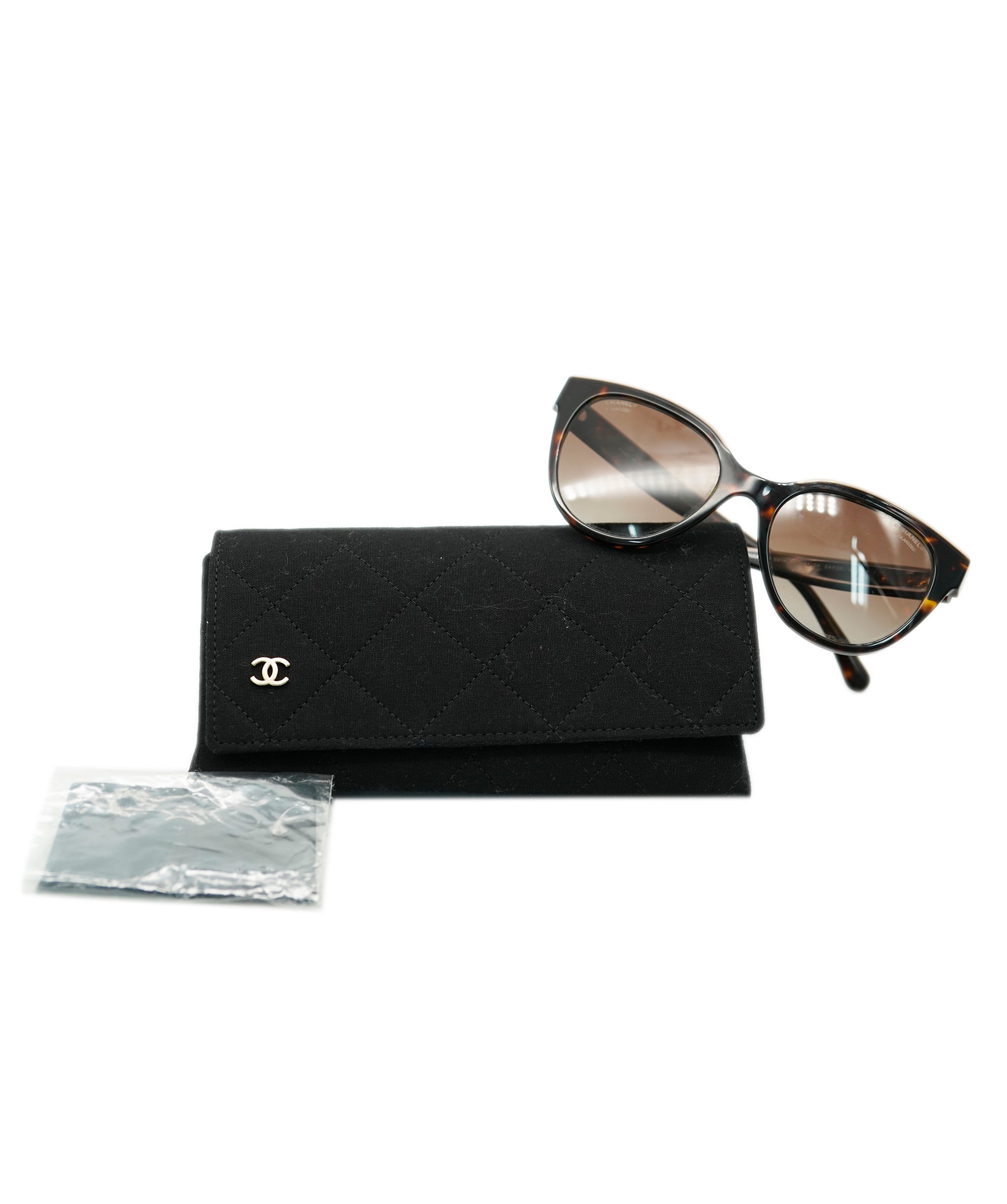 Chanel Brown and Beige Sunglasses With Box ALC1834