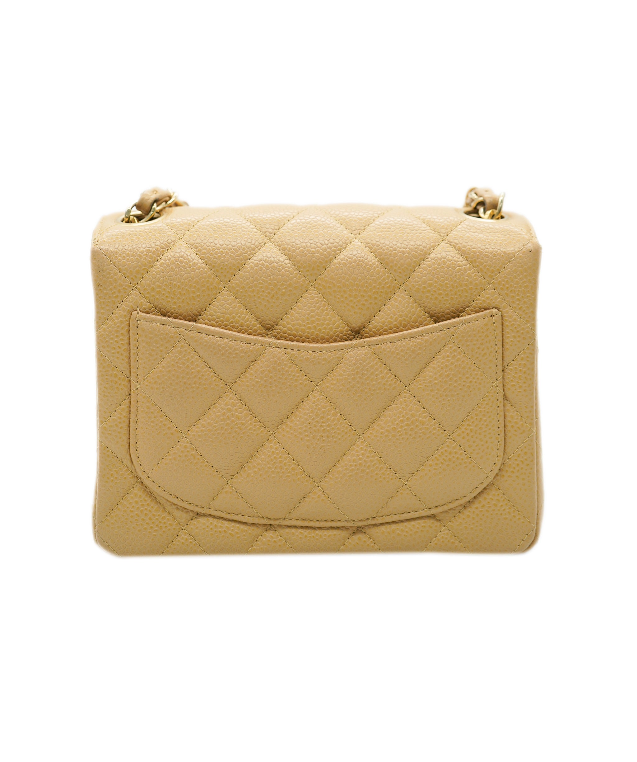 Chanel Beige Vintage Mini Caviar Square 90220677 DBXS0035