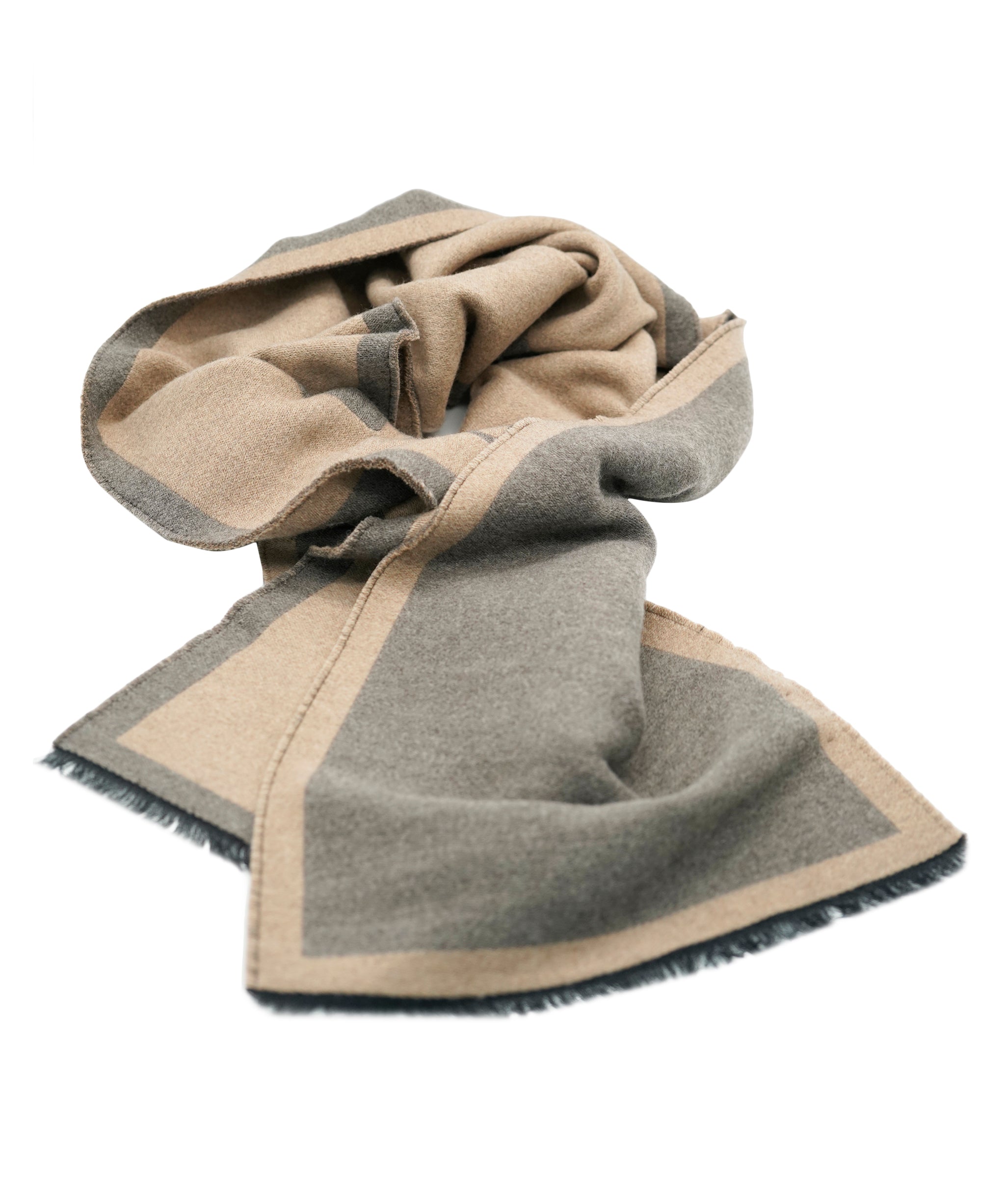 Fendi Brown and Grey Wool Scarf ALL0799