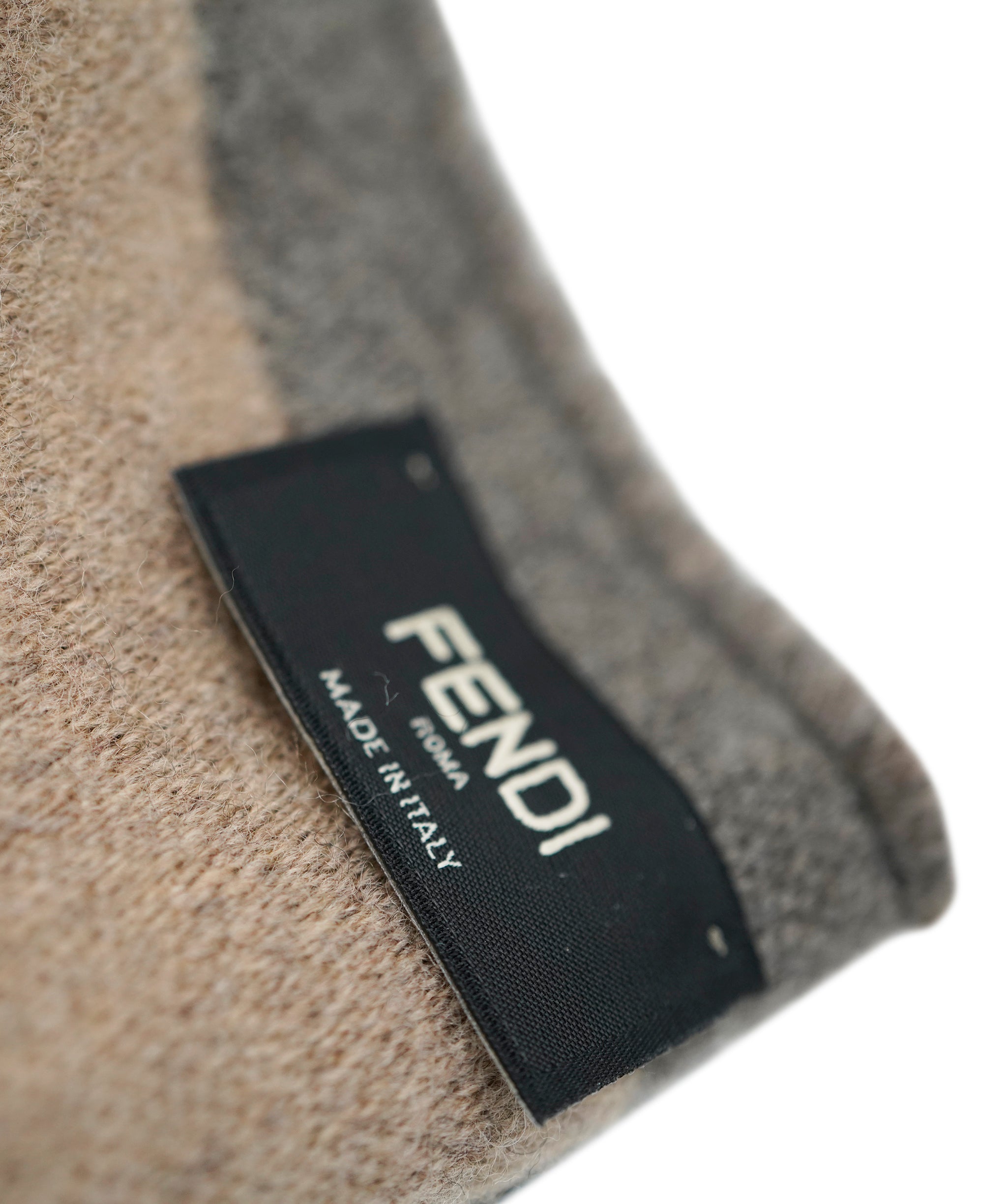 Fendi Brown and Grey Wool Scarf ALL0799